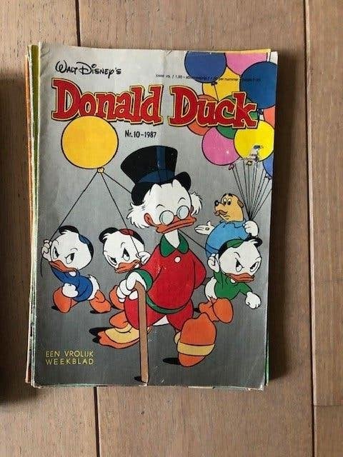 9 Donald Ducks uit 1987, Gelezen, Ophalen of Verzenden, Donald Duck, Meerdere stripboeken