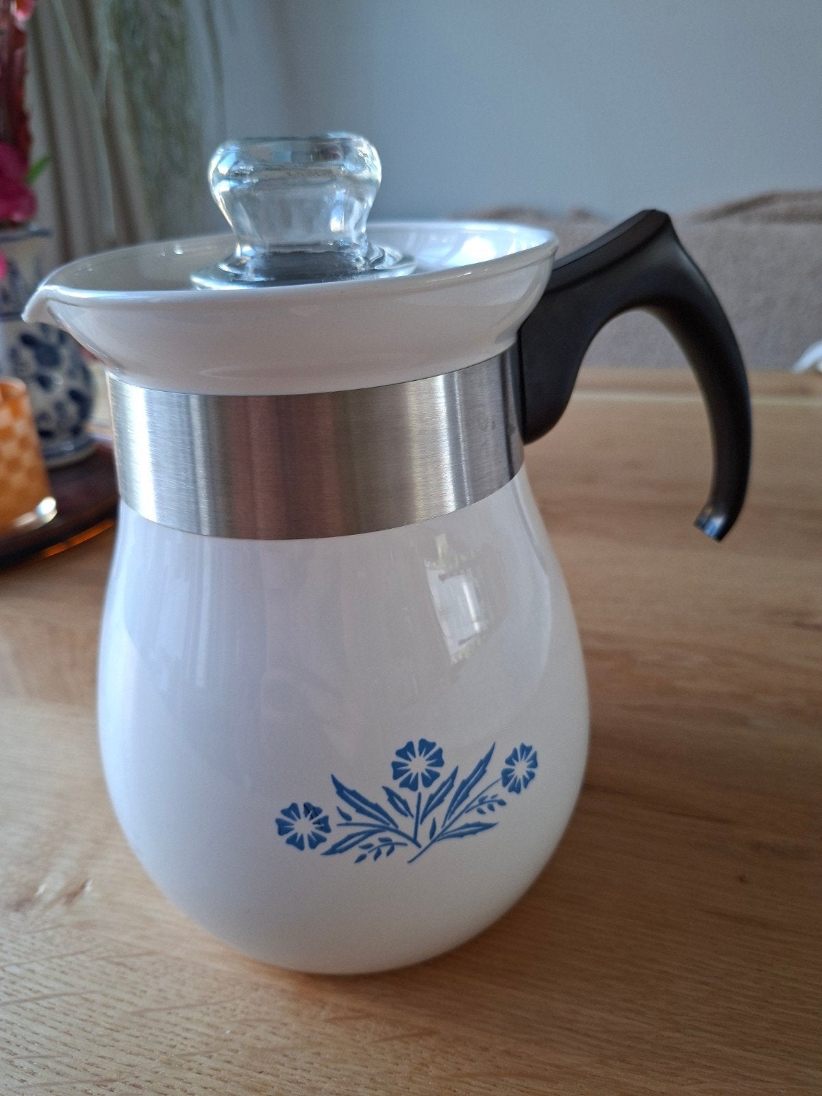 Vintage CorningWare "Blue Cornflower" Theepot / Server, Ophalen of Verzenden
