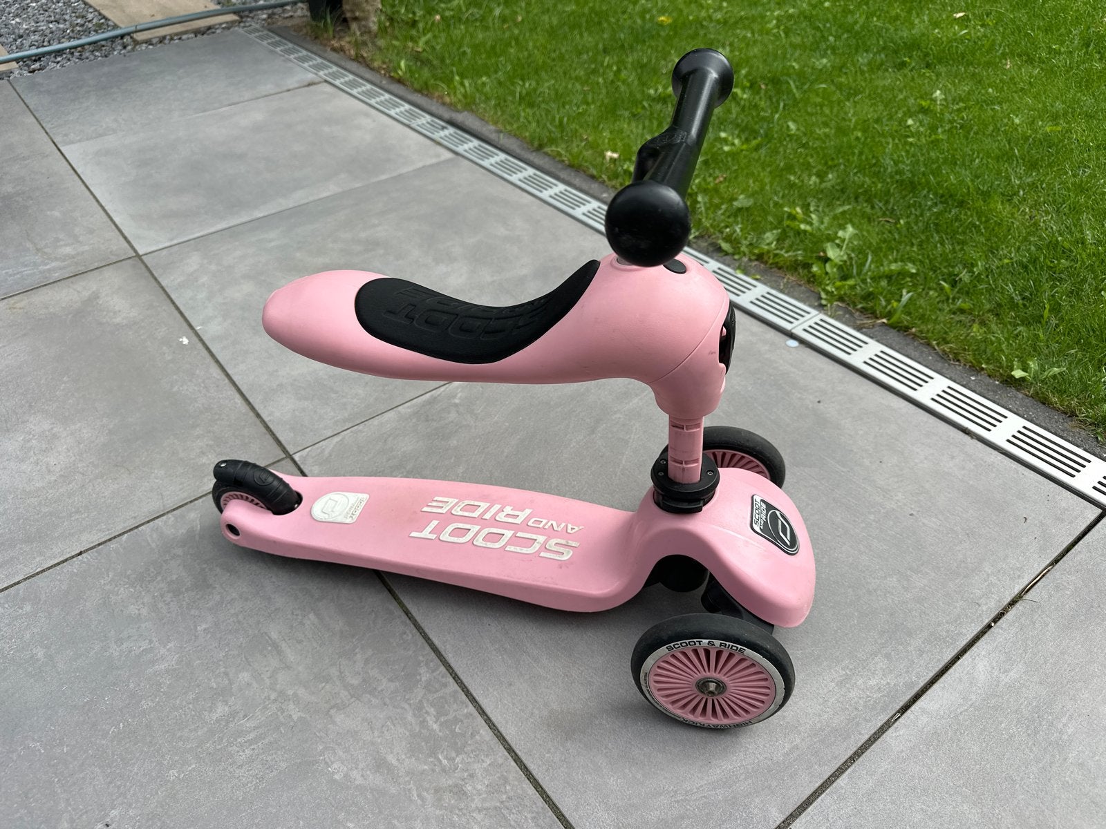 Scoot and Ride Highwaykick 1 - Roze step met zitje, Ophalen, Zo goed als nieuw, Gewone step