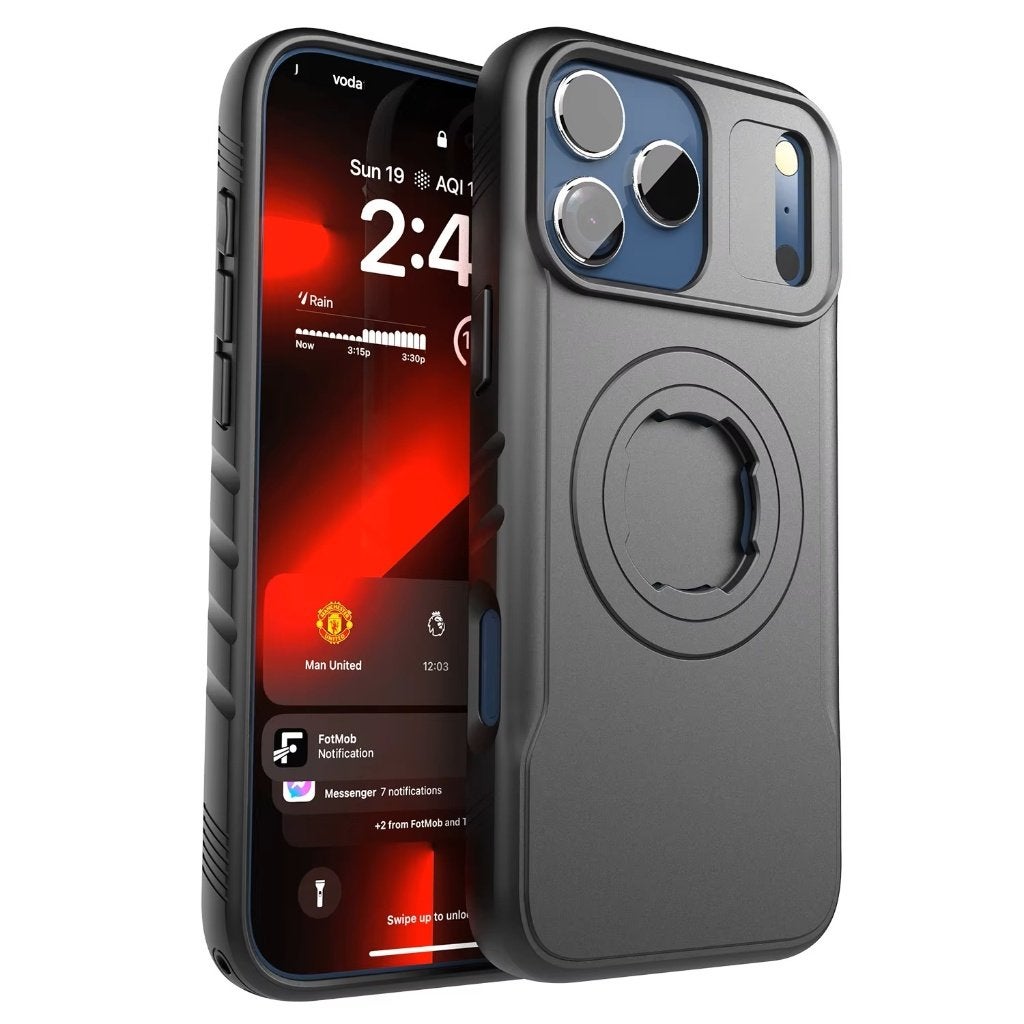 Mob hoesje met Quad Lock compatibele adapter o.a. 17 Promax, Zwart, IPhone 15 Pro Max, Overige merken, Nieuw