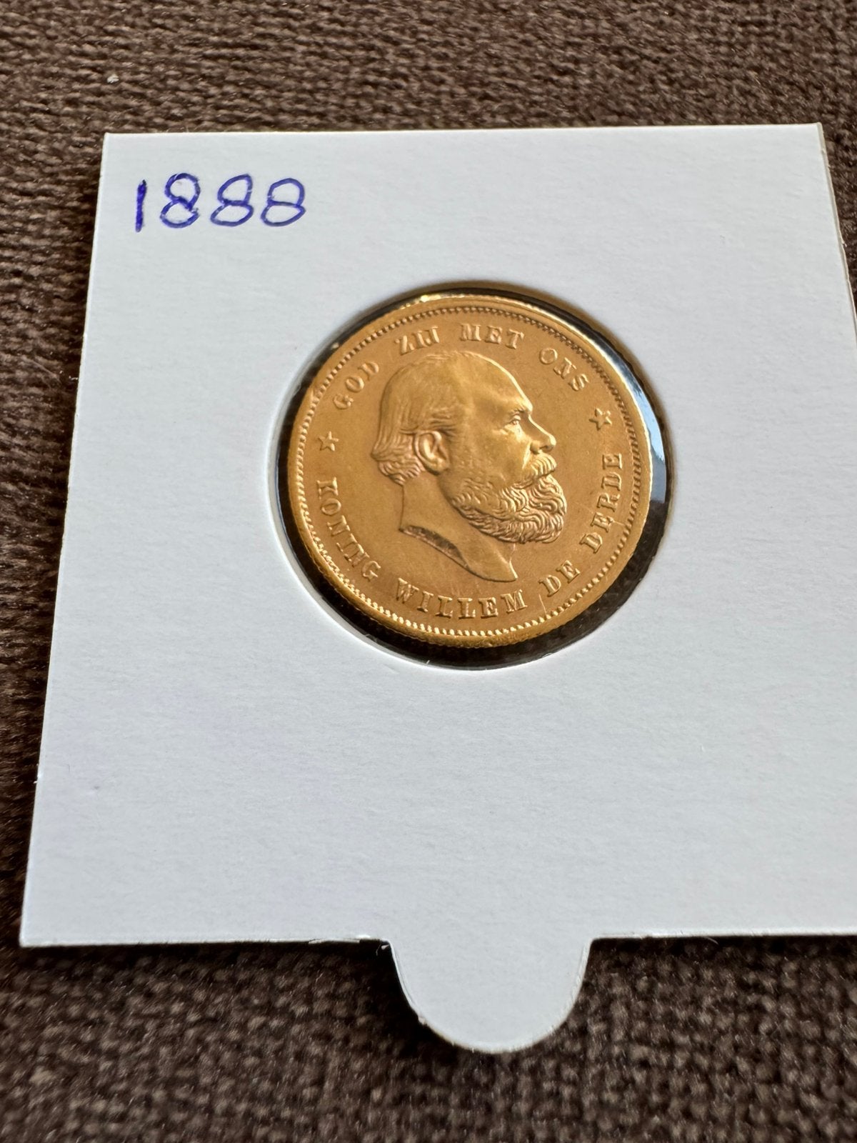 Gouden tientje Gulden Willem III 1888, Koning Willem III, Losse munt, 10 gulden, Goud