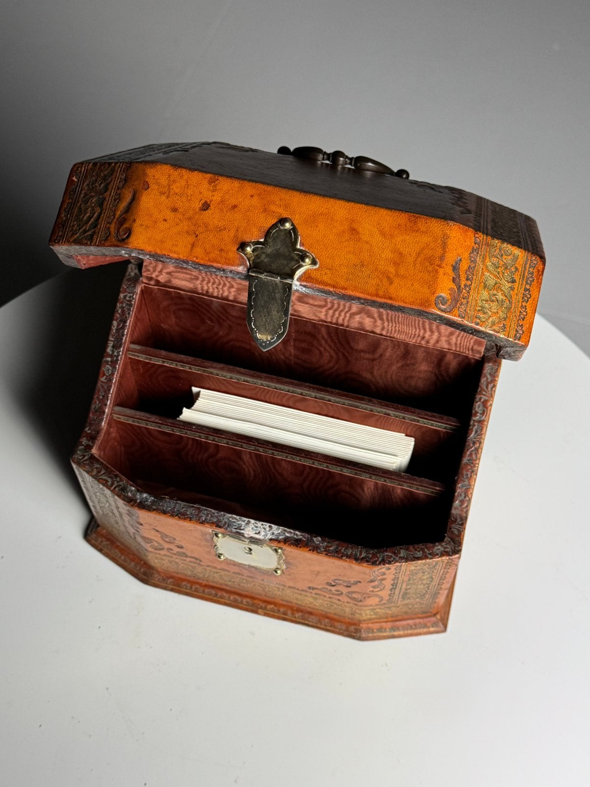 Lederen desk organizer, Ophalen, Zo goed als nieuw, Minder dan 50 cm