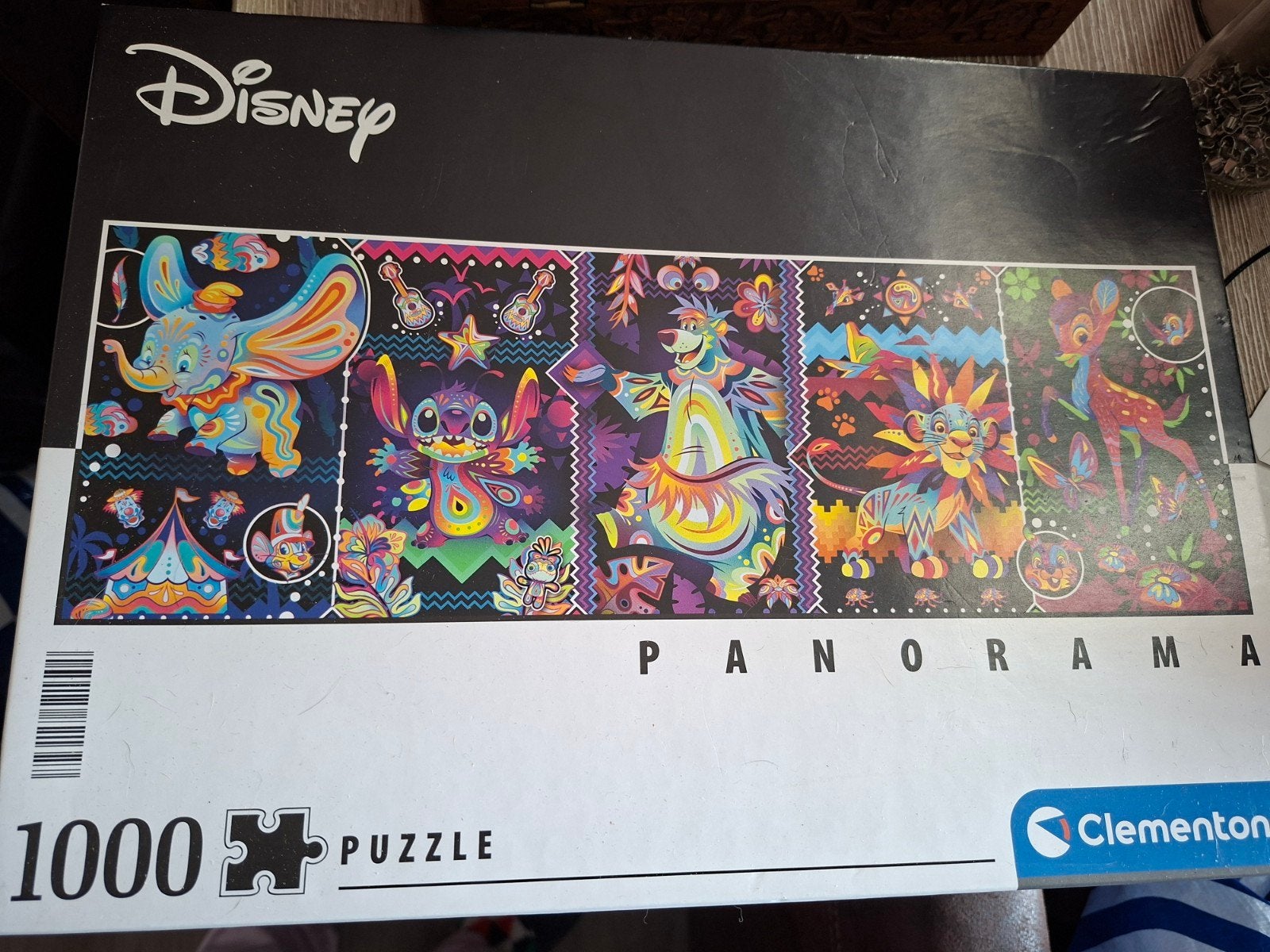 Disney Panorama Puzzel 1000 Stukjes Clementoni, Ophalen of Verzenden, Meer dan 50 stukjes, Zo goed als nieuw, 6 jaar of ouder