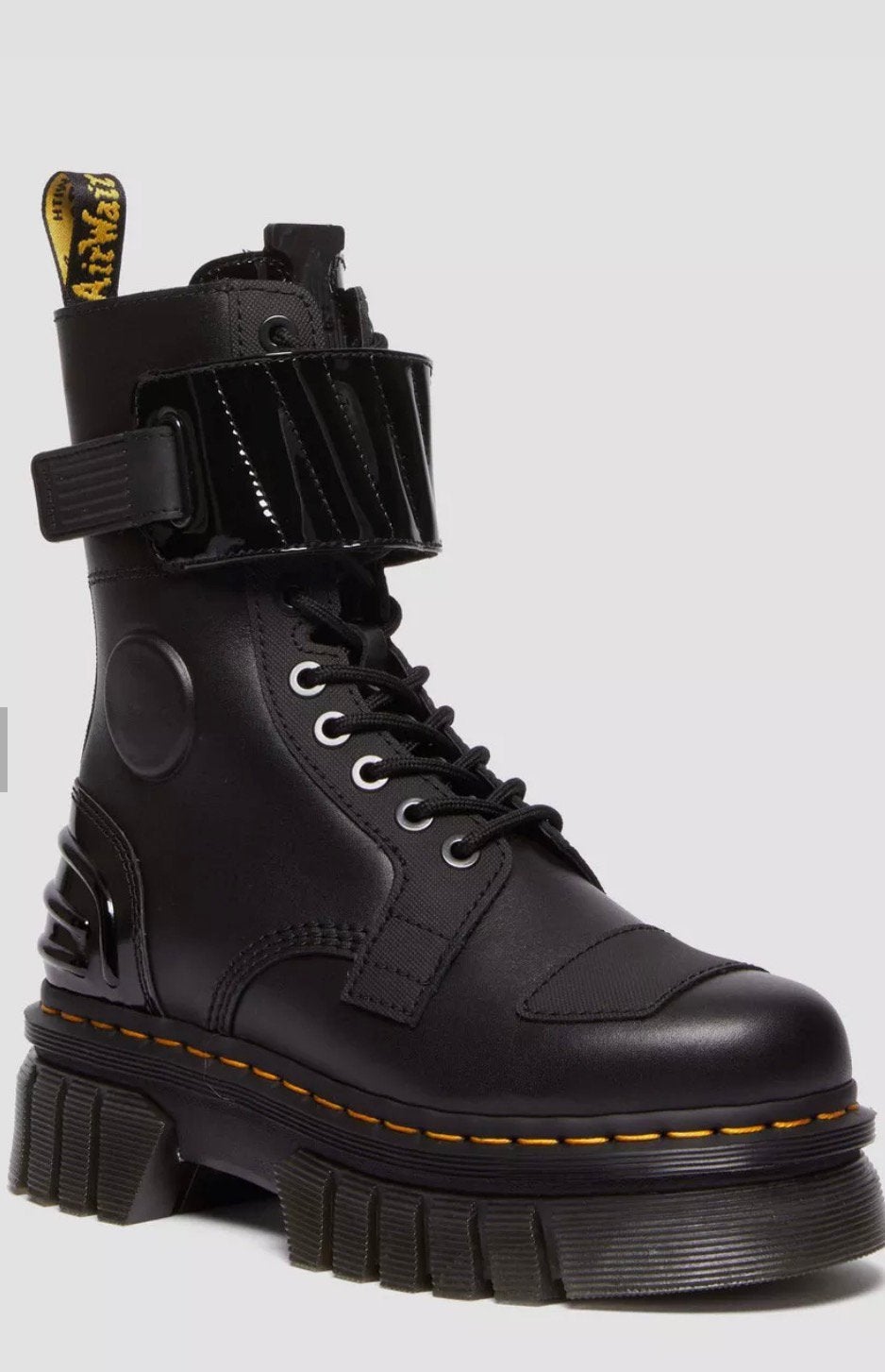 Dr. Martens Audrick 10l platform boots, Hoge laarzen, Verzenden, Zwart, Zo goed als nieuw