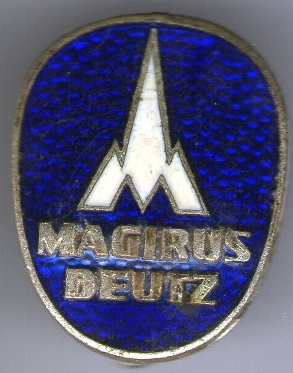 Magirius Deutz blauw email vrachtauto broche ( E_113), Ophalen of Verzenden, Zo goed als nieuw, Transport, Speldje of Pin