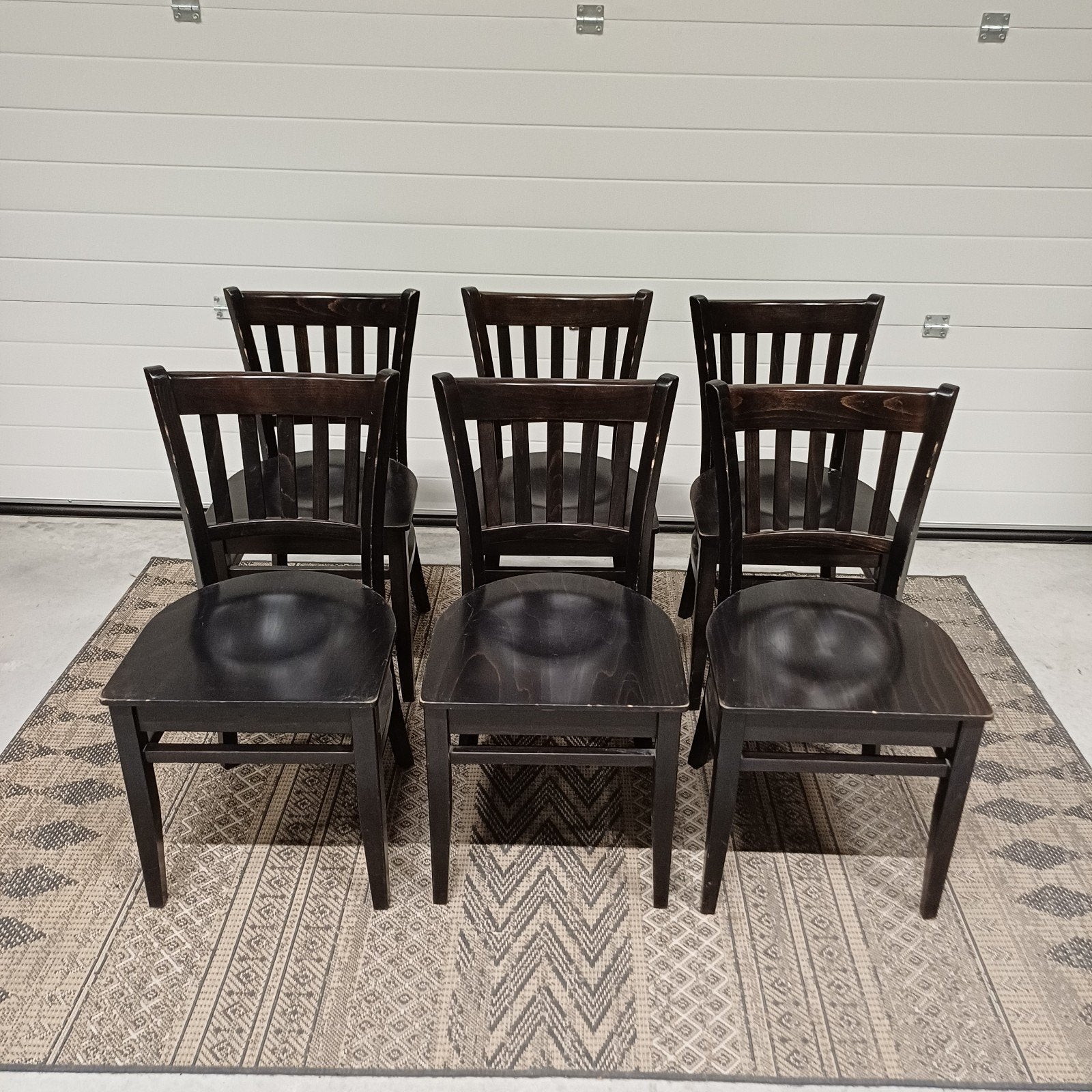6 x houten stoelen café mancave stoelen, Ophalen, Gebruikt, Bruin, Vijf, Zes of meer stoelen