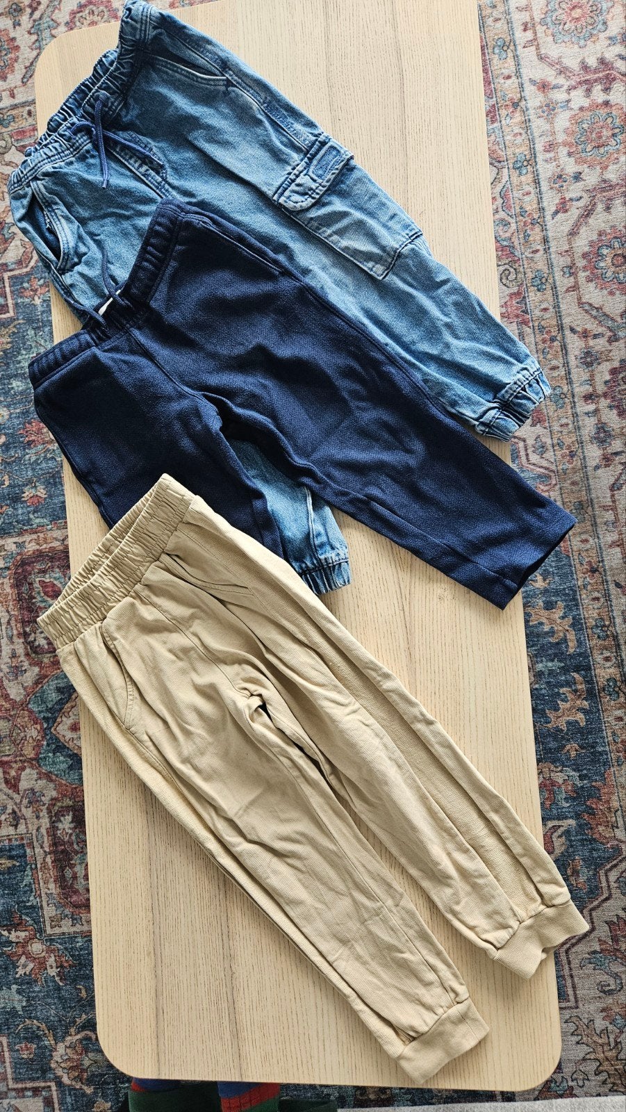Set van 3 comfortabele kinderbroeken 110 - 116 cm, Ophalen, Gebruikt, Onbekend, Jongen of Meisje