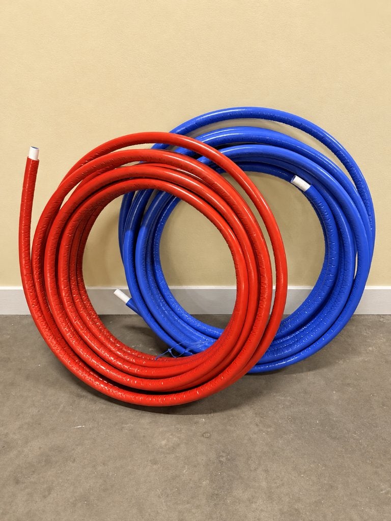 Uponor 25 mm geïsoleerde buis rood/blauw – 2 ca. 25 m, Doe-het-zelf en Verbouw, Ophalen, Overige materialen, 6 meter of meer, Overige typen