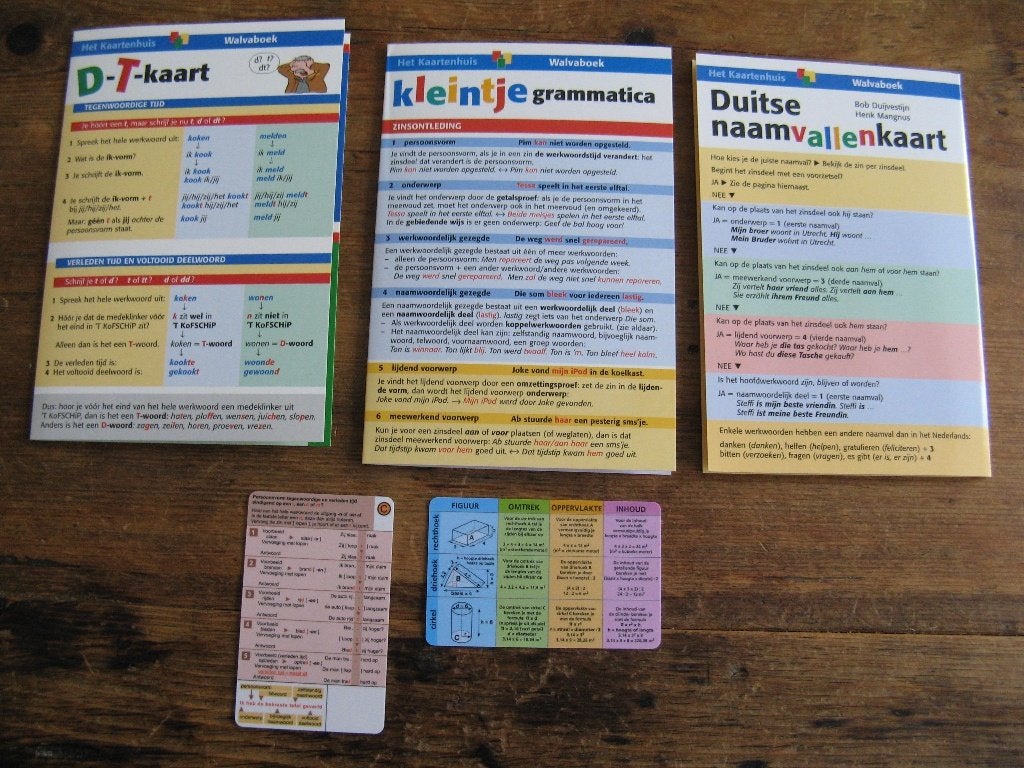 kaartenhuis Walvaboek DT kaart, naamvallen, grammatica,, Ophalen, Alpha, Zo goed als nieuw