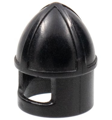 Lego Black Minifigure,Headgear Helmet Castle with Chin Guard, Gebruikt, Lego, Accessoire, Ophalen of Verzenden