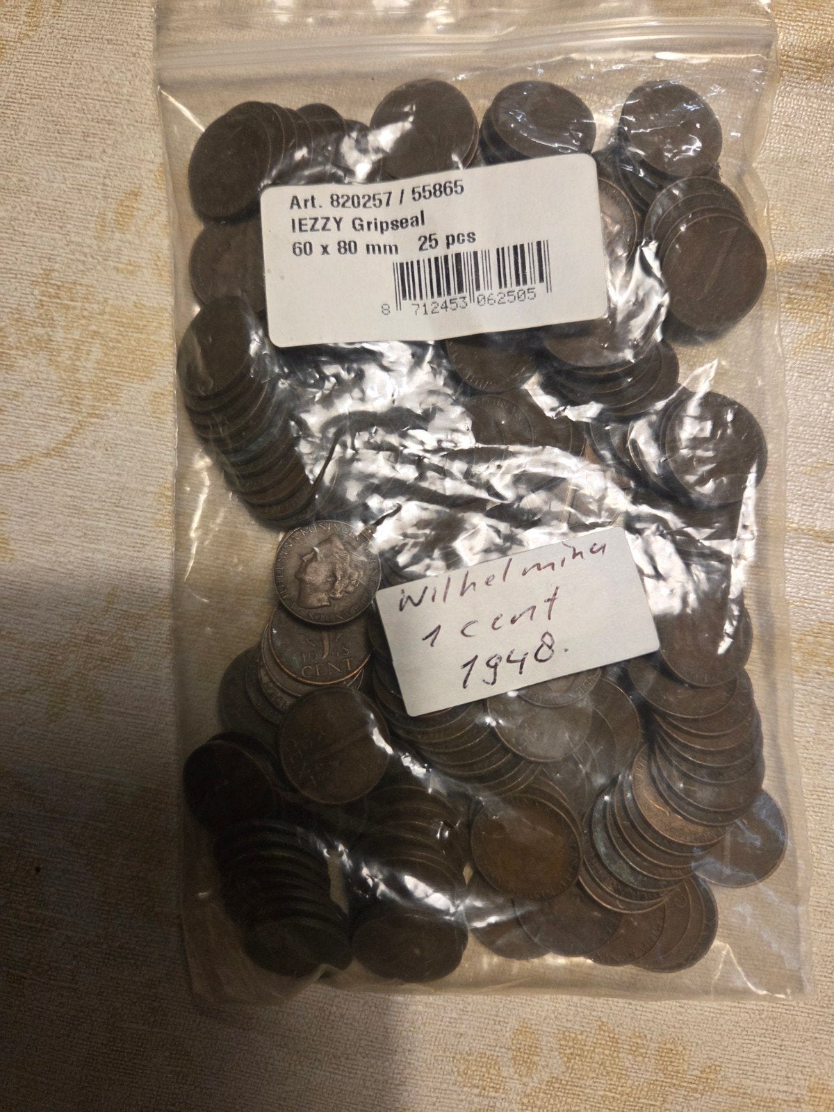 Wilhelmina 1 cent munten 1948 - Grote partij, Postzegels en Munten, Munten | Nederland, Ophalen of Verzenden, Koningin Wilhelmina