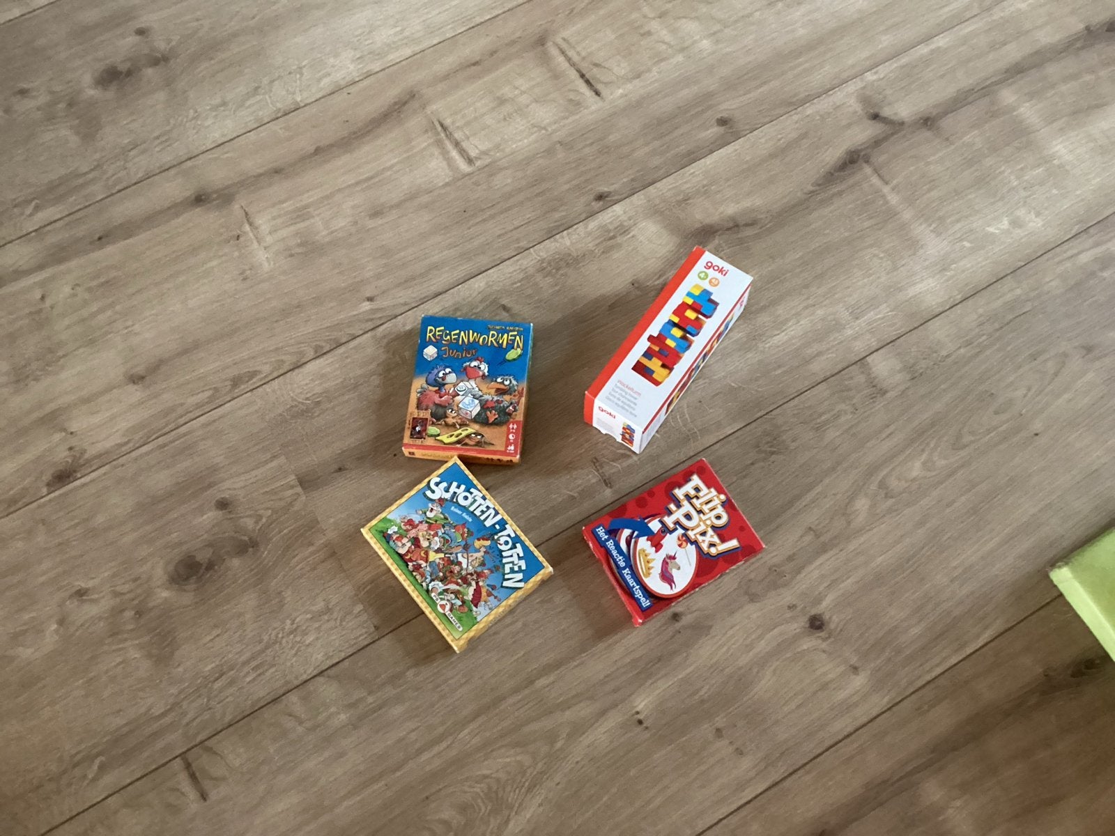 Spellen: Regenwormen, Schotten-Totten, Flip Pix, jenga mini, Een of twee spelers, Ophalen of Verzenden, Zo goed als nieuw