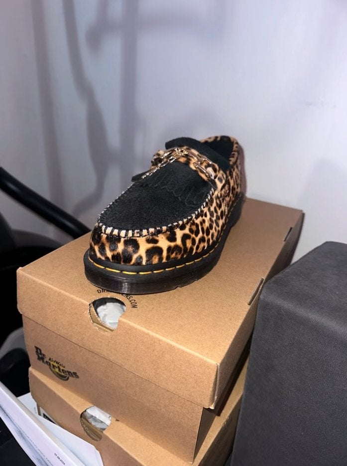 Dr. Martens Leo Print loafer, Zwart, Ophalen of Verzenden, Dr. Martens, Zo goed als nieuw