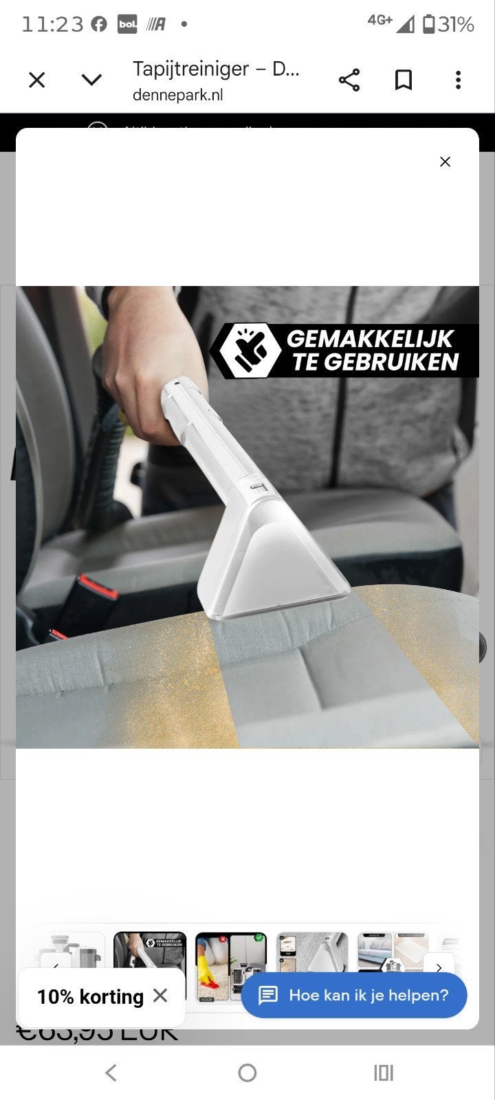 POVELL Tapijtreiniger - Dieptereiniger voor Thuis en Auto, Overige merken, Nieuw, Vloerreiniger, Minder dan 1200 watt
