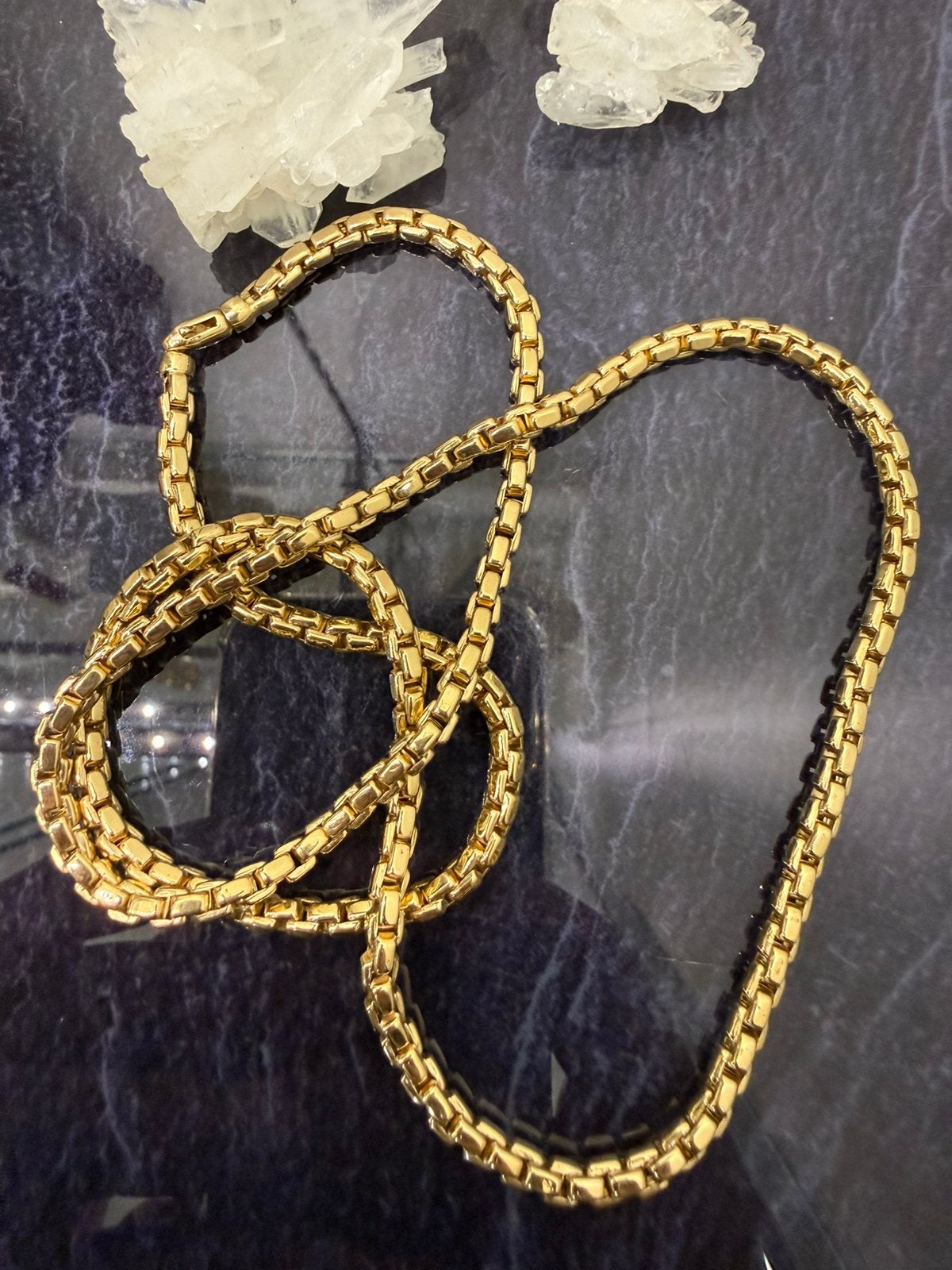 Prachtige 14k gouden venetiaanse schakel ketting 65 cm, Ophalen of Verzenden, Nieuw, Goud