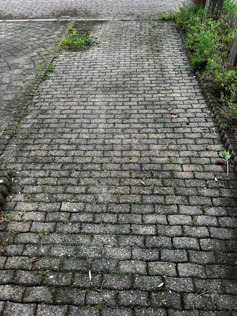 Gratis op te halen gegolfde straatstenen 10m2 met border ste, Tuin en Terras, Ophalen