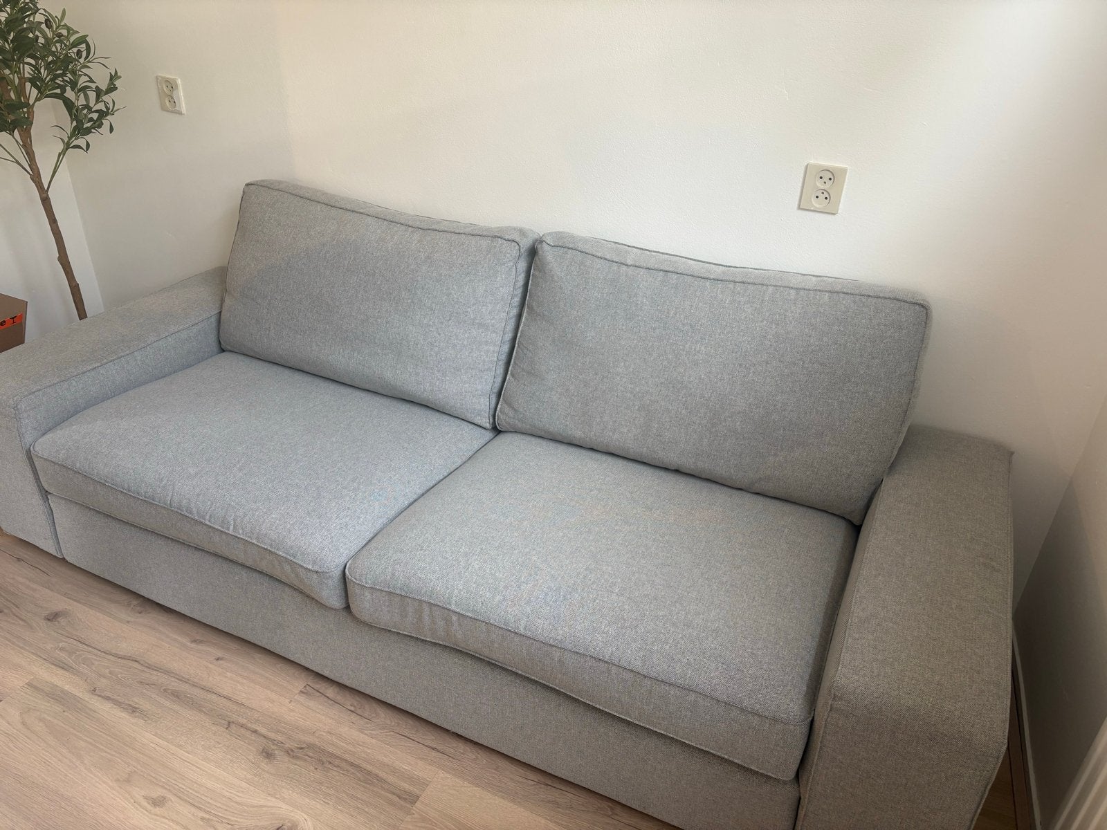 IKEA KIVIK Bank Tallmyra wit/zwart, Ophalen, 150 tot 200 cm, Tweepersoons, 75 tot 100 cm