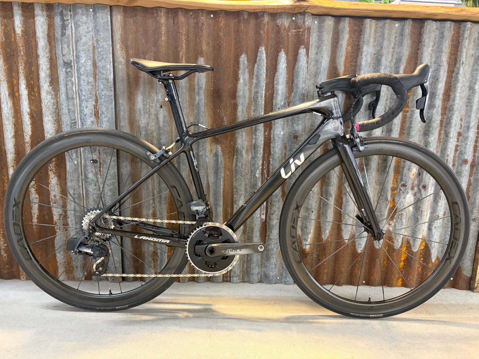 Liv Langma Advanced SL Sram Force AXS S frame 2x12 Z.G.A.N., Ophalen, 28 inch, Carbon, Velgrem