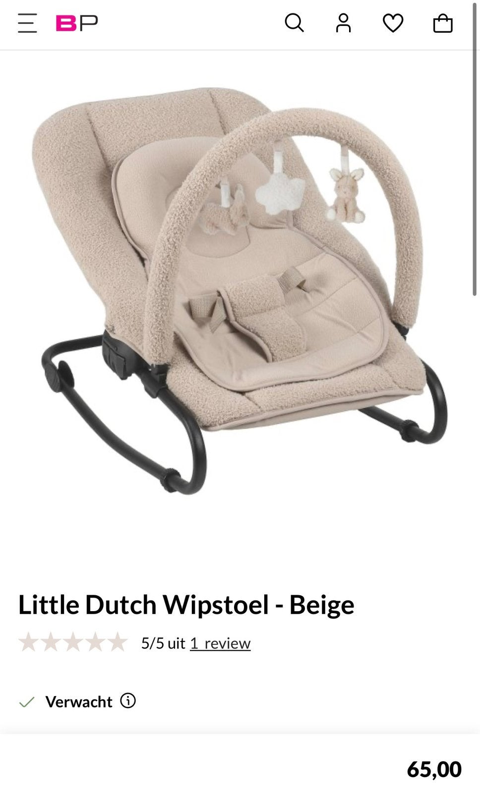 Wipstoel Little Dutch, Wipstoel, Ophalen, Overige merken, Met gordel(s) of riempje(s)