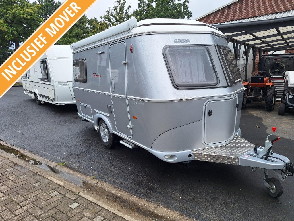 Eriba Touring 410 GT Lengte slaper zitje mover, Caravans en Kamperen, Luifel, 4 tot 5 meter, Eriba, 2 aparte bedden