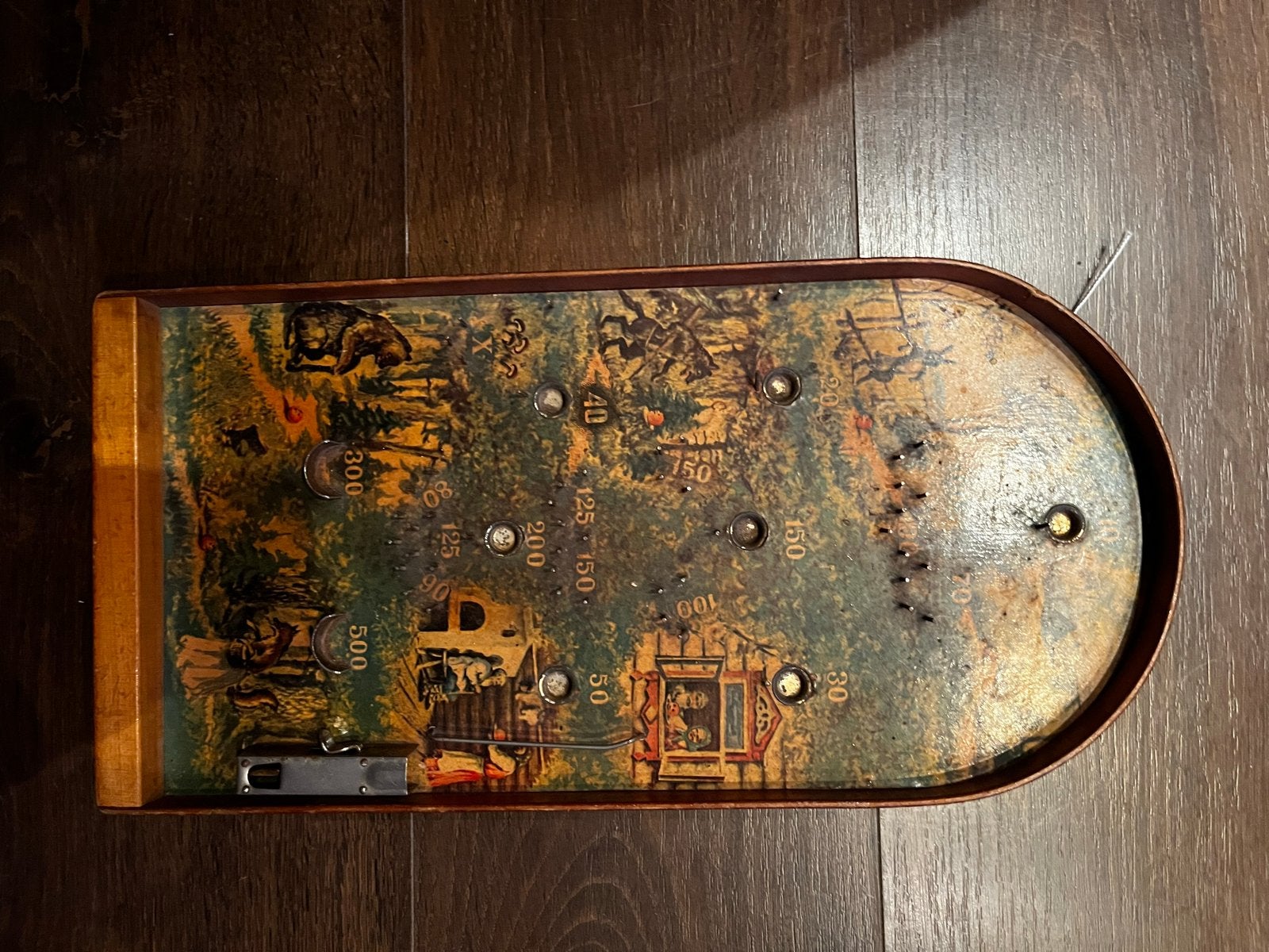 Vintage Flipperkast met Jachttafereel - Antiek Spel, Ophalen