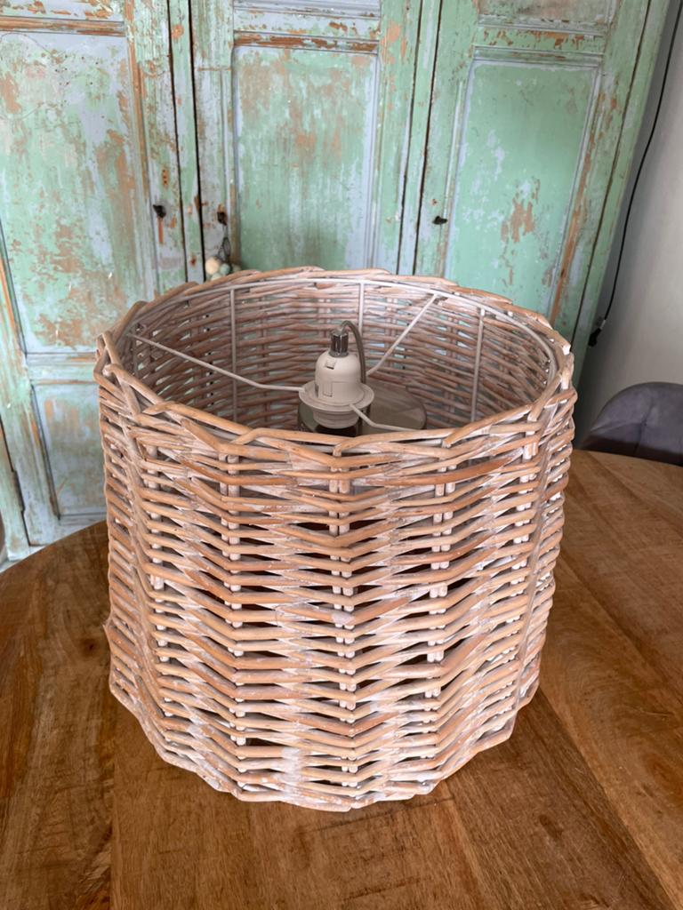 Lampenkap van riet, perfecte staat, Ophalen of Verzenden, Zo goed als nieuw, Rond, 25 tot 50 cm