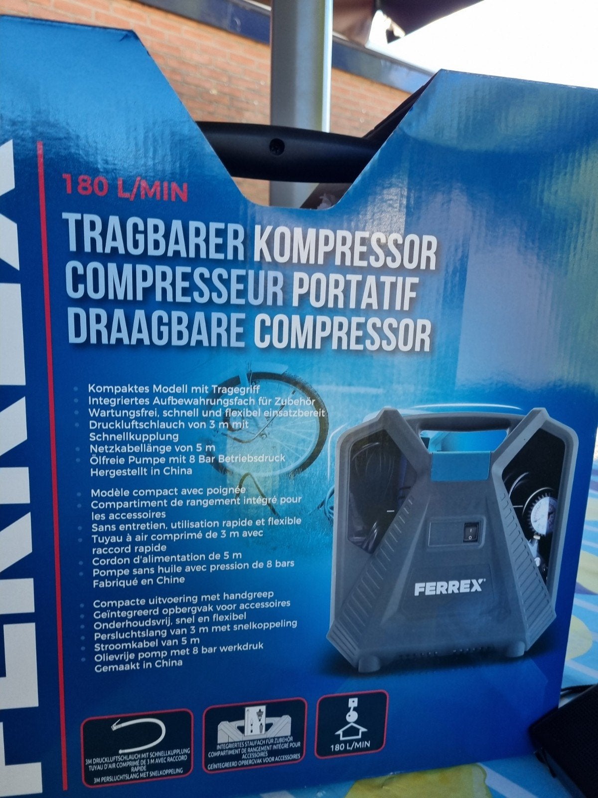 Nieuwe draagbare compressor om iets snel op te pompen nieuw, Minder dan 25 liter, Ophalen of Verzenden, Nieuw, Minder dan 200 liter/min