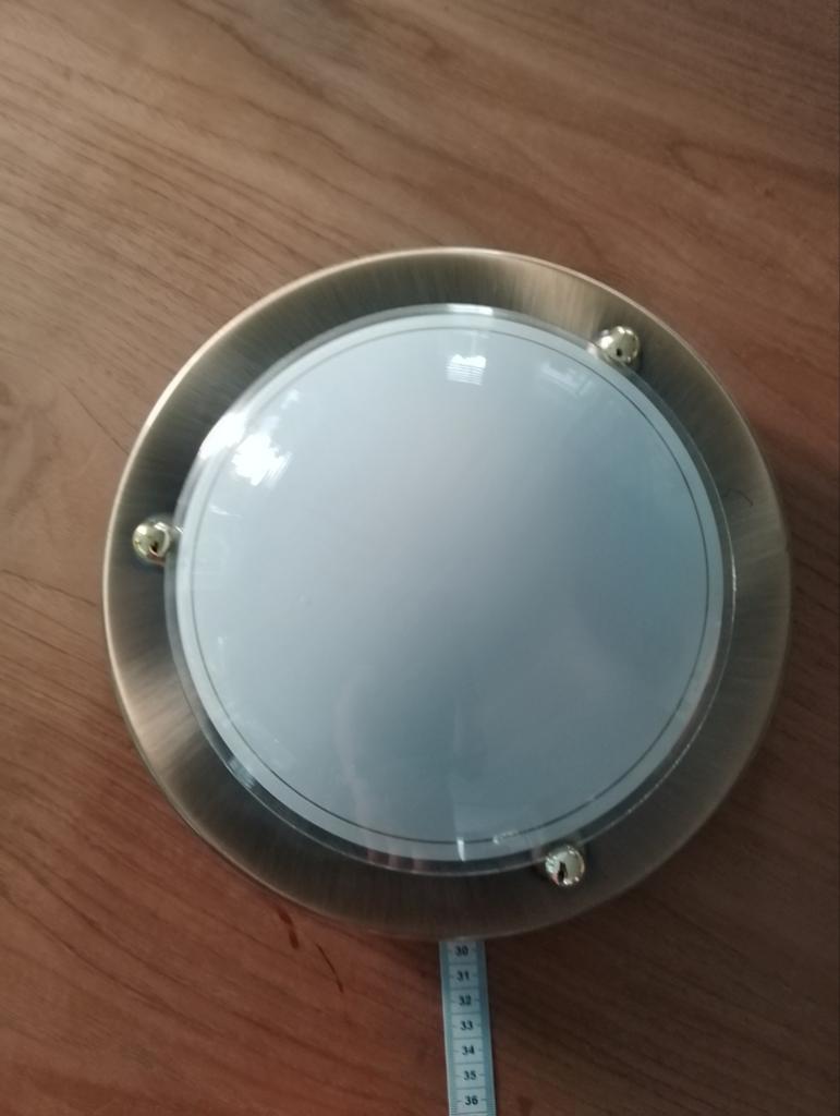 Plafondlamp gouden rand, Ophalen, Metaal of Aluminium