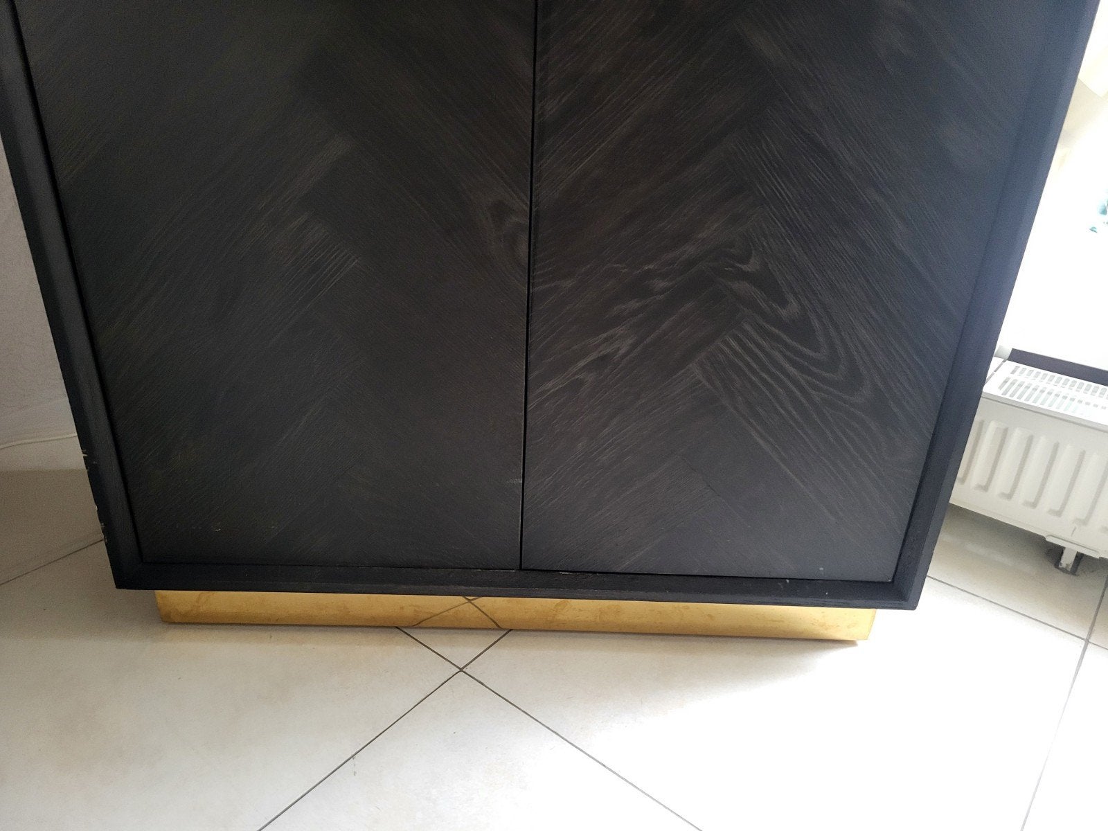richmond wandkast kast blackbone zwart goud 220hoogne, Gebruikt, 25 tot 50 cm, 50 tot 100 cm, Ophalen of Verzenden