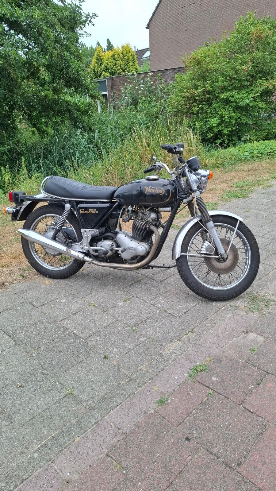 Klassieke Norton Commando 850 - Vintage Motorfiets, Motoren