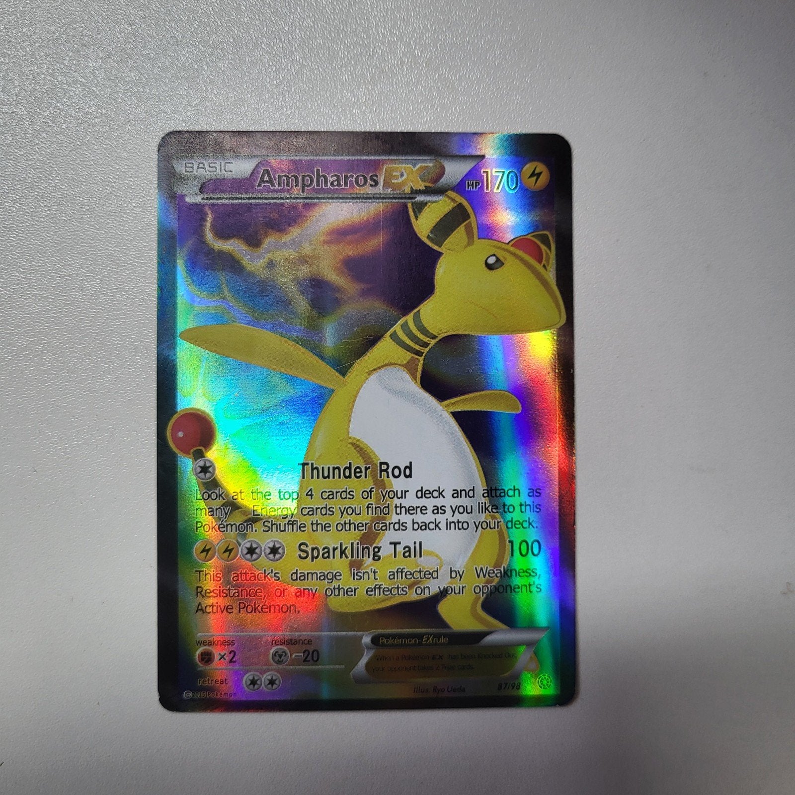 Pokemon kaart Ampharos EX, Ophalen, Zo goed als nieuw