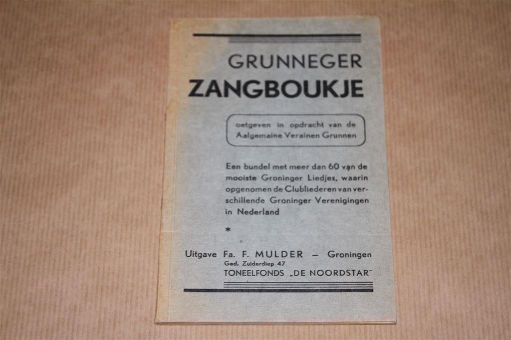 Grunneger Zangboukje - Circa 1950, Boeken, Ophalen of Verzenden, Gelezen