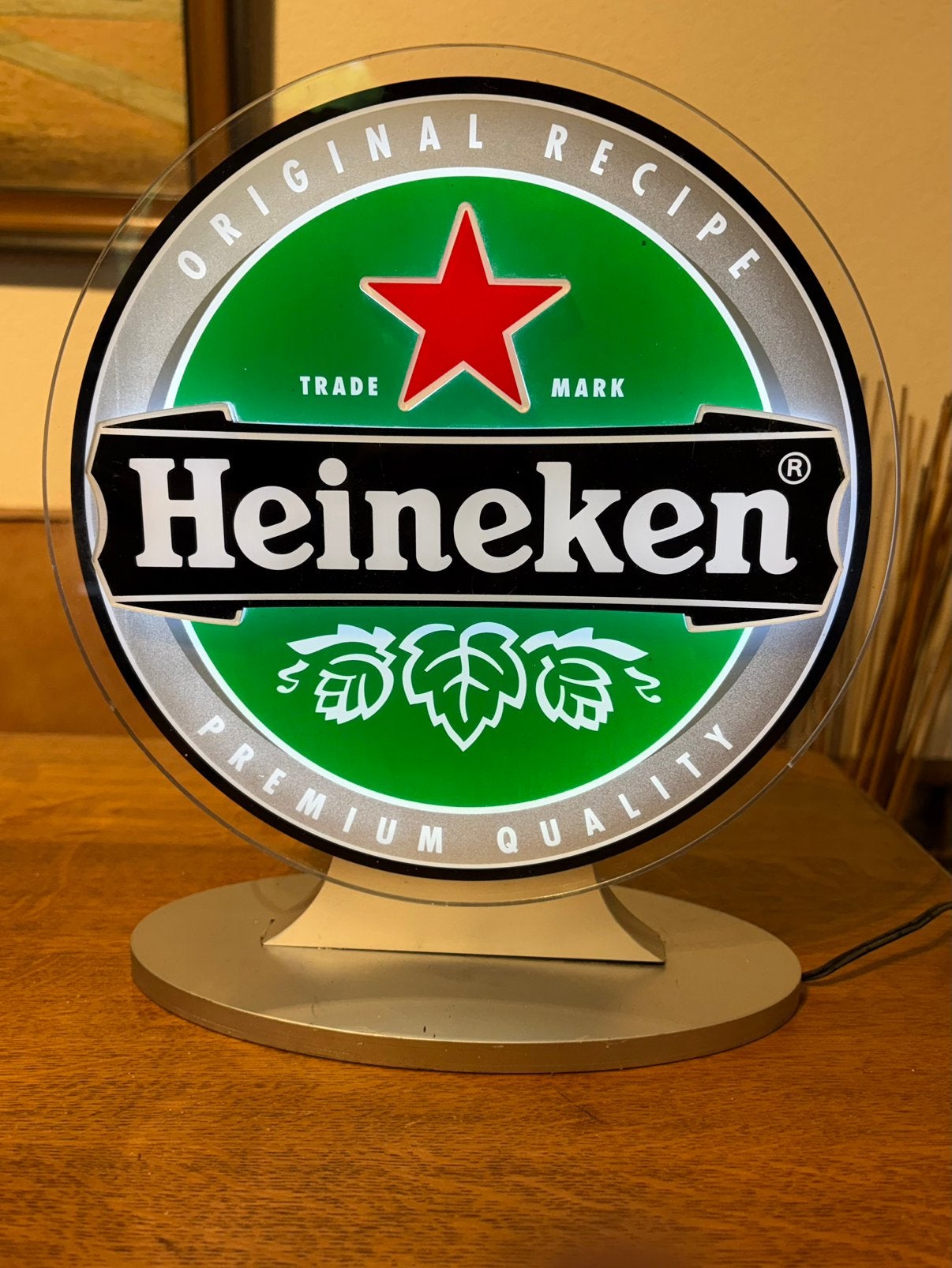 Originele Heineken LED Lichtbak / Bar-Display, Ophalen of Verzenden, Zo goed als nieuw, Reclamebord, Plaat of Schild, Heineken