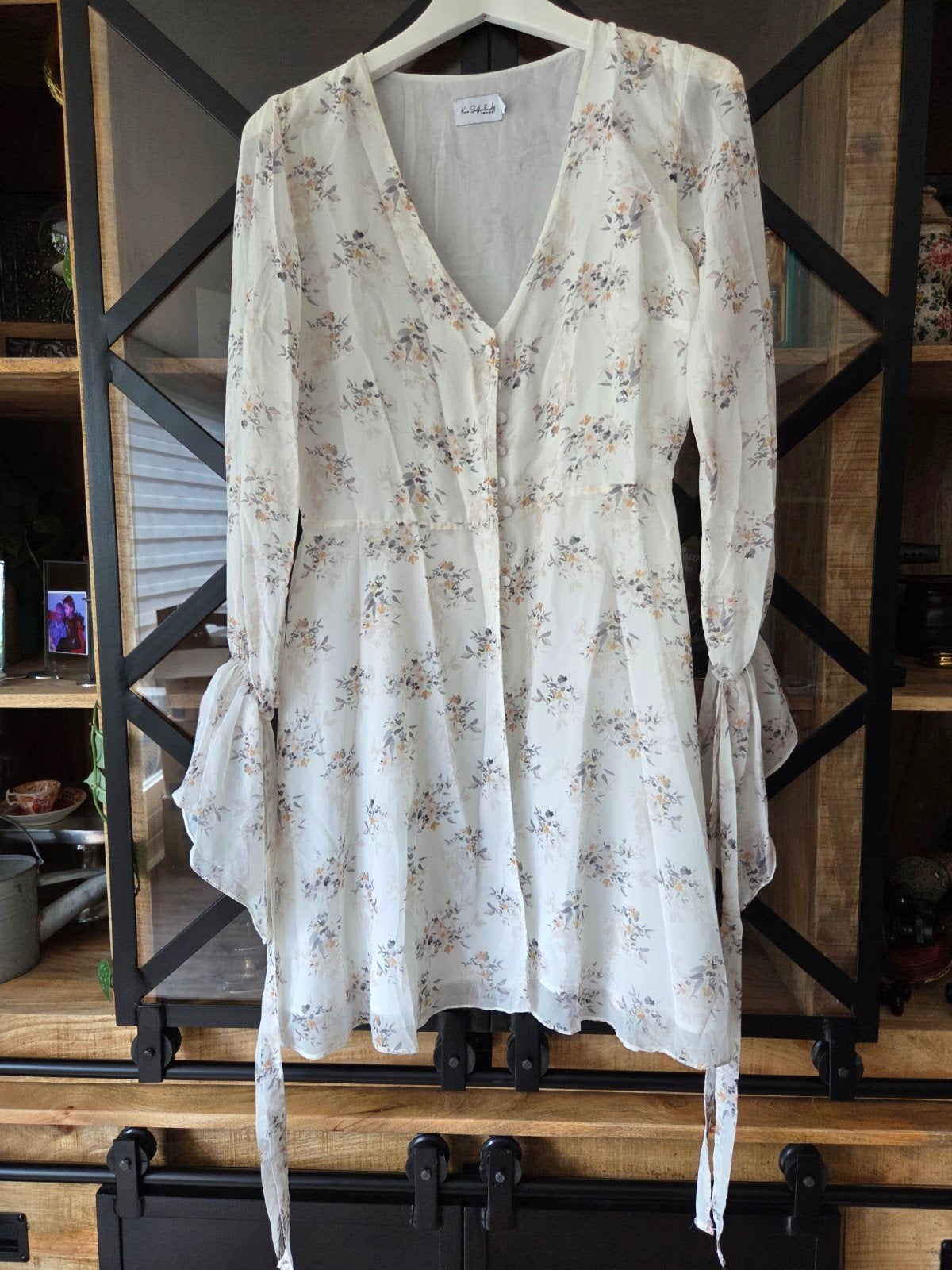 Mini jurk Kae Sutherland x NA-KD, zo goed als nieuw, Kleding | Dames, Maat 38/40 (M), NA-KD, Wit, Ophalen of Verzenden