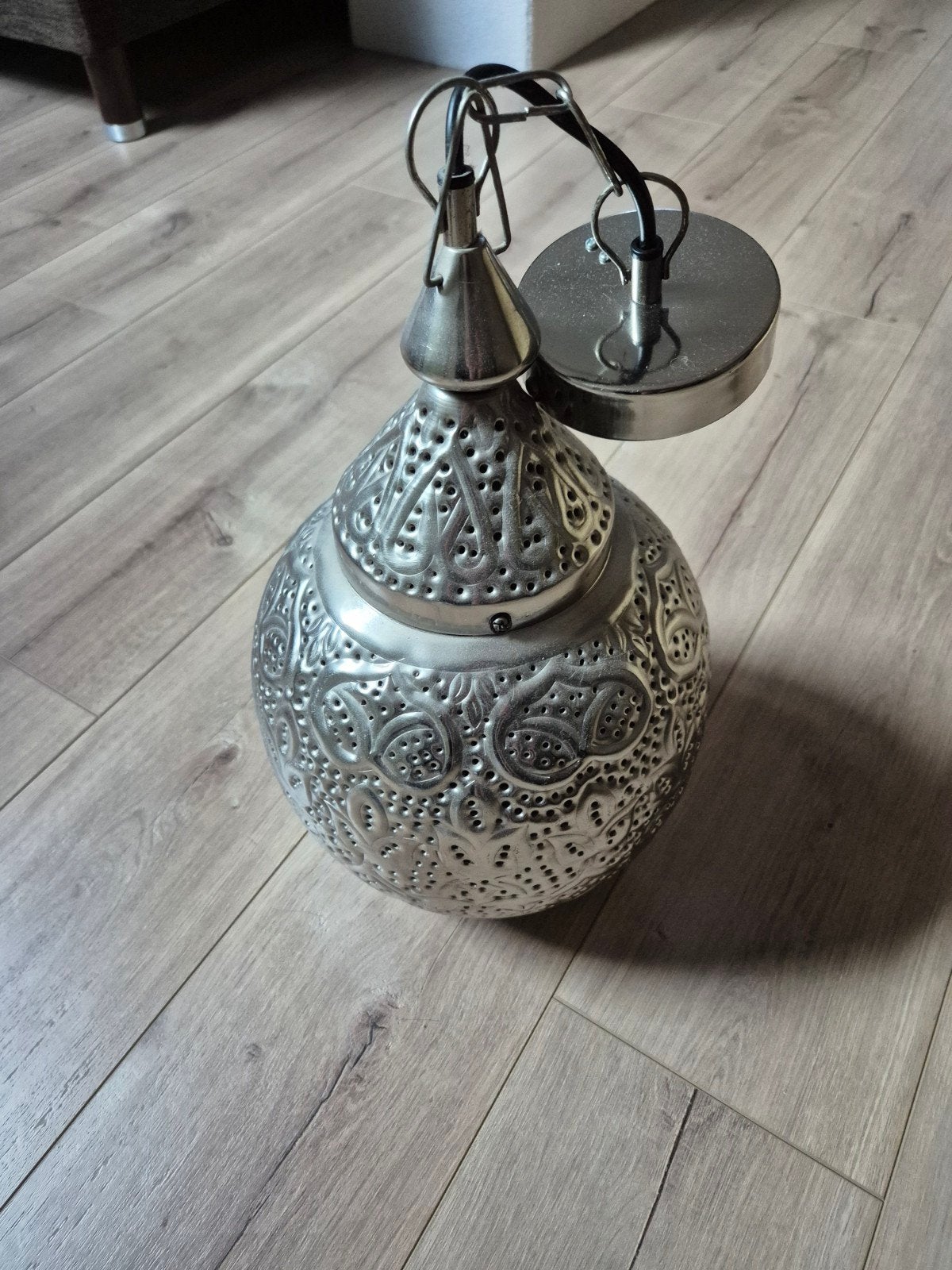 Oosterse hanglamp, Huis en Inrichting, Lampen | Hanglampen, Gebruikt, Metaal, E27 (groot), Ophalen of Verzenden