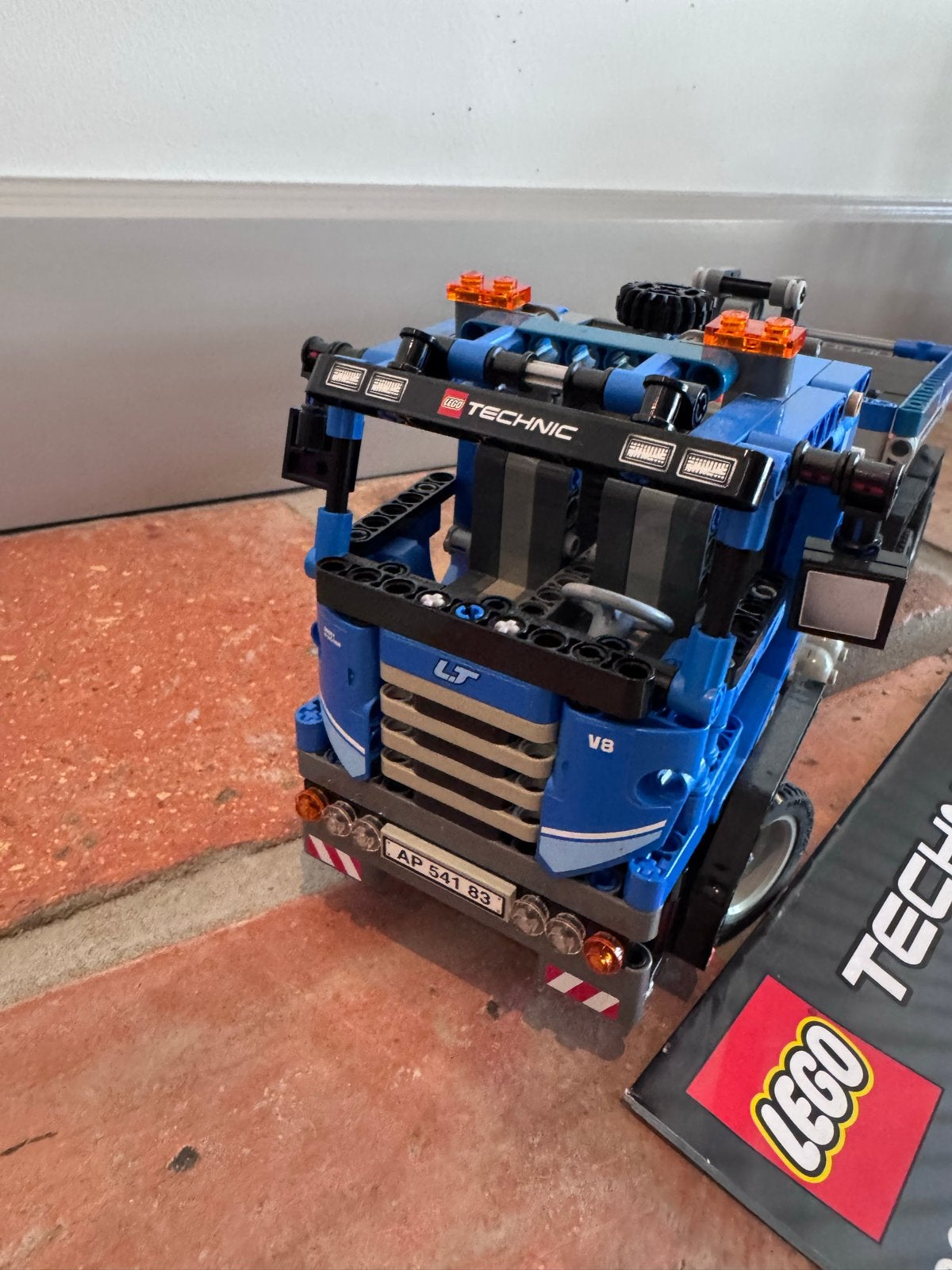 Lego Technic Vrachtwagen met Container (Set 8052), Lego, Ophalen of Verzenden, Zo goed als nieuw, Complete set
