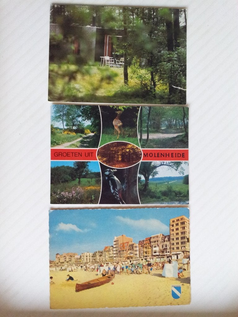 Ansichtkaarten België Erperheide, Molenheide, Westende '73, Ophalen of Verzenden, 1960 tot 1980, Gelopen, België en Luxemburg
