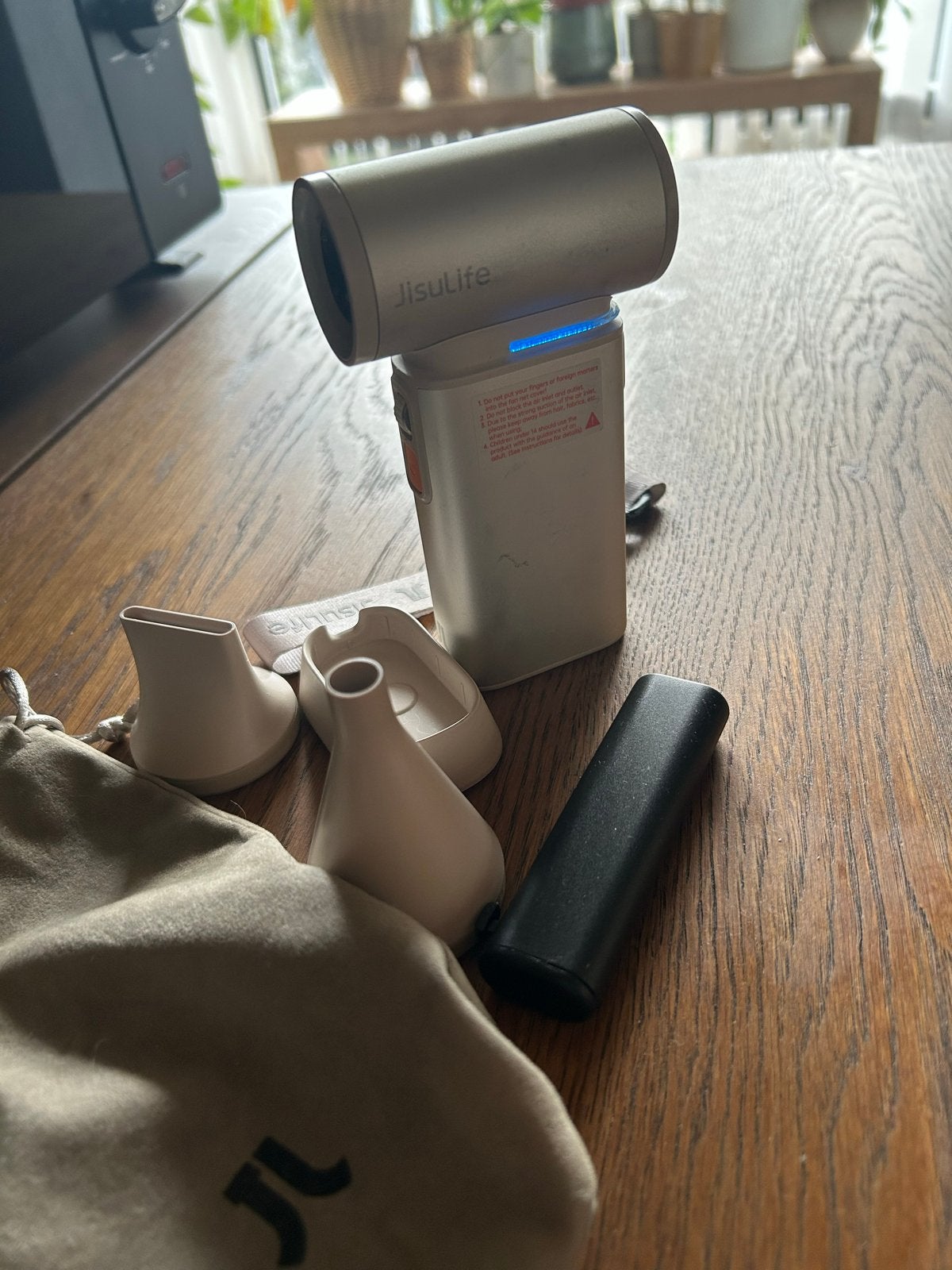 JISULIFE 3-in-1 Draagbare Ventilator & Luchtblazer 9000 mAh, Ophalen of Verzenden, Zo goed als nieuw, Overige