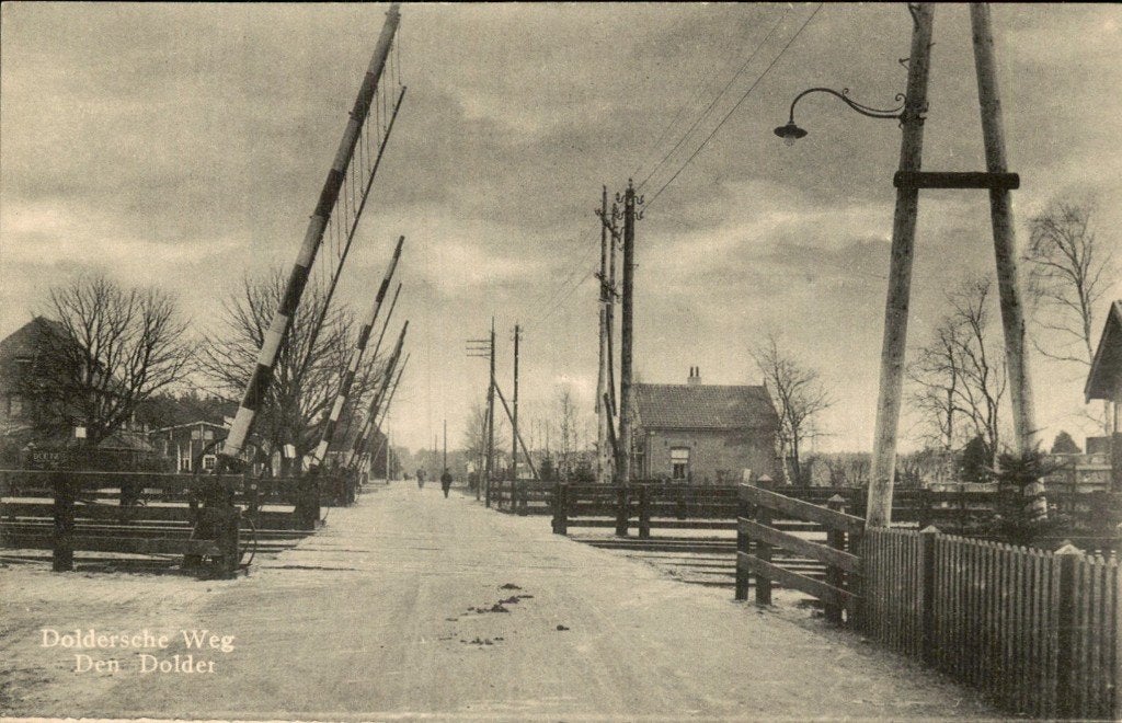 Den Dolder - Doldersche Weg - Weg met slagbomen, Ophalen of Verzenden, Voor 1920, Ongelopen, Utrecht