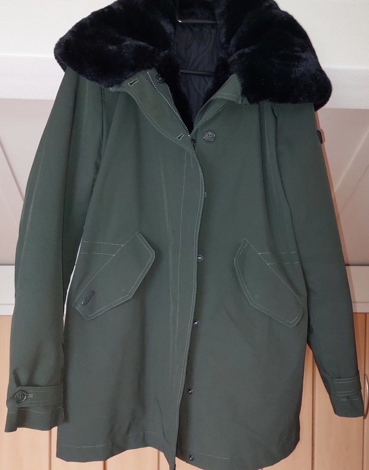 Airforce short teddy parka dames winterjas L, Airforce, Maat 42/44 (L), Ophalen of Verzenden, Zo goed als nieuw