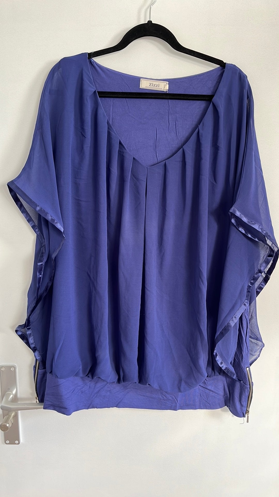 Blouse/ shirt Zizzi maat 50/52, Ophalen of Verzenden, Zo goed als nieuw, Blauw, Blouse of Tuniek
