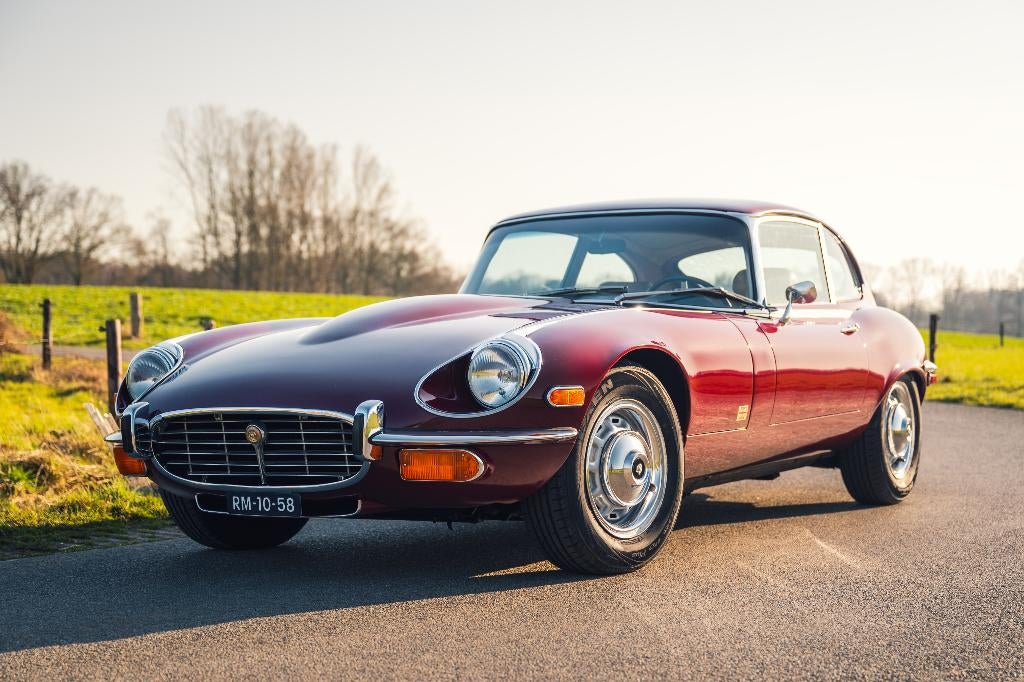 Jaguar E-Type V12, Auto's, Jaguar, Particulier, E-Type, Lederen bekleding, Benzine, Coupé, Automaat, Geïmporteerd, Rood, Beige