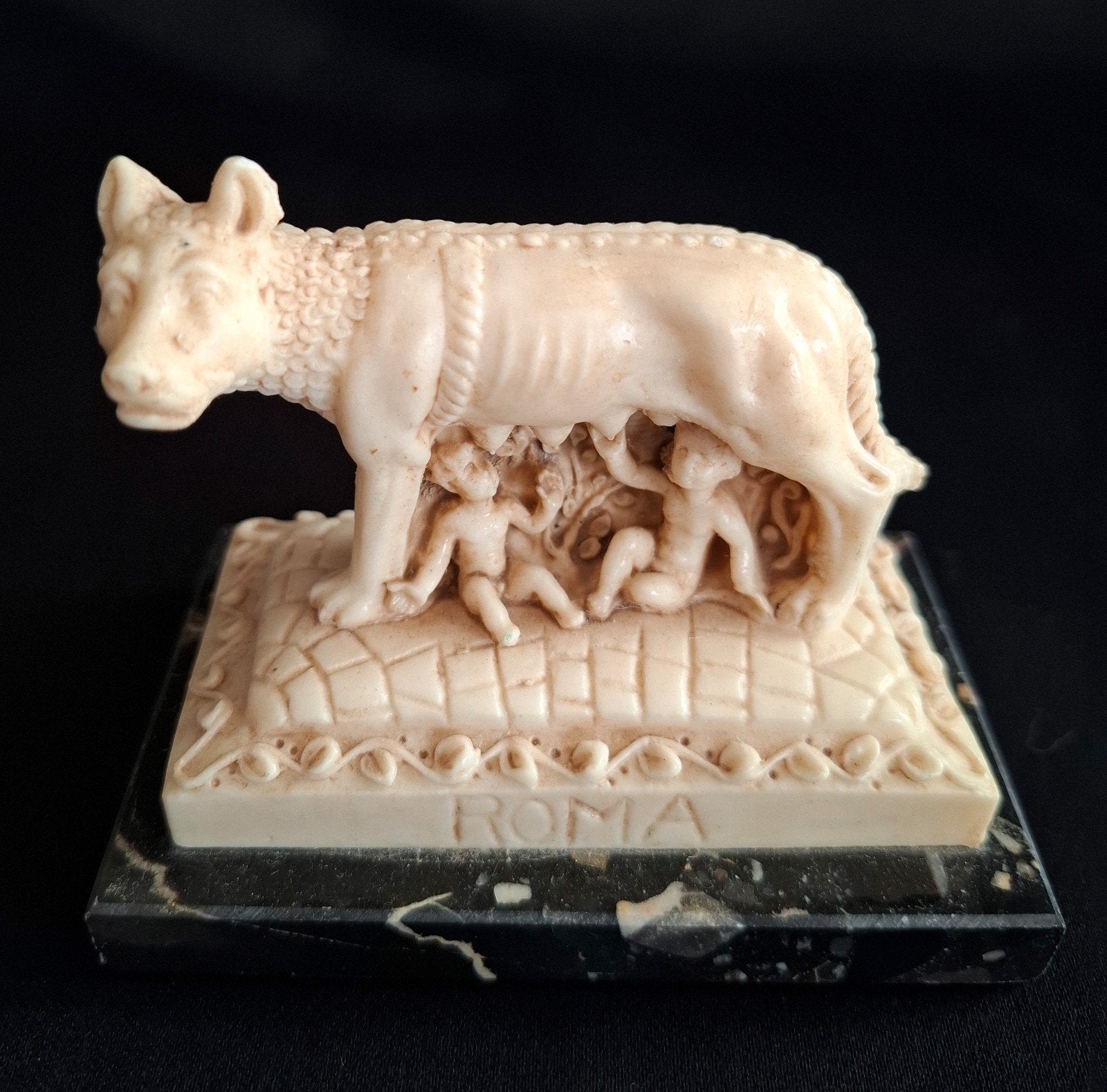 Vintage Beeldje Capitoolwolvin Romulus & Remus, Ophalen of Verzenden