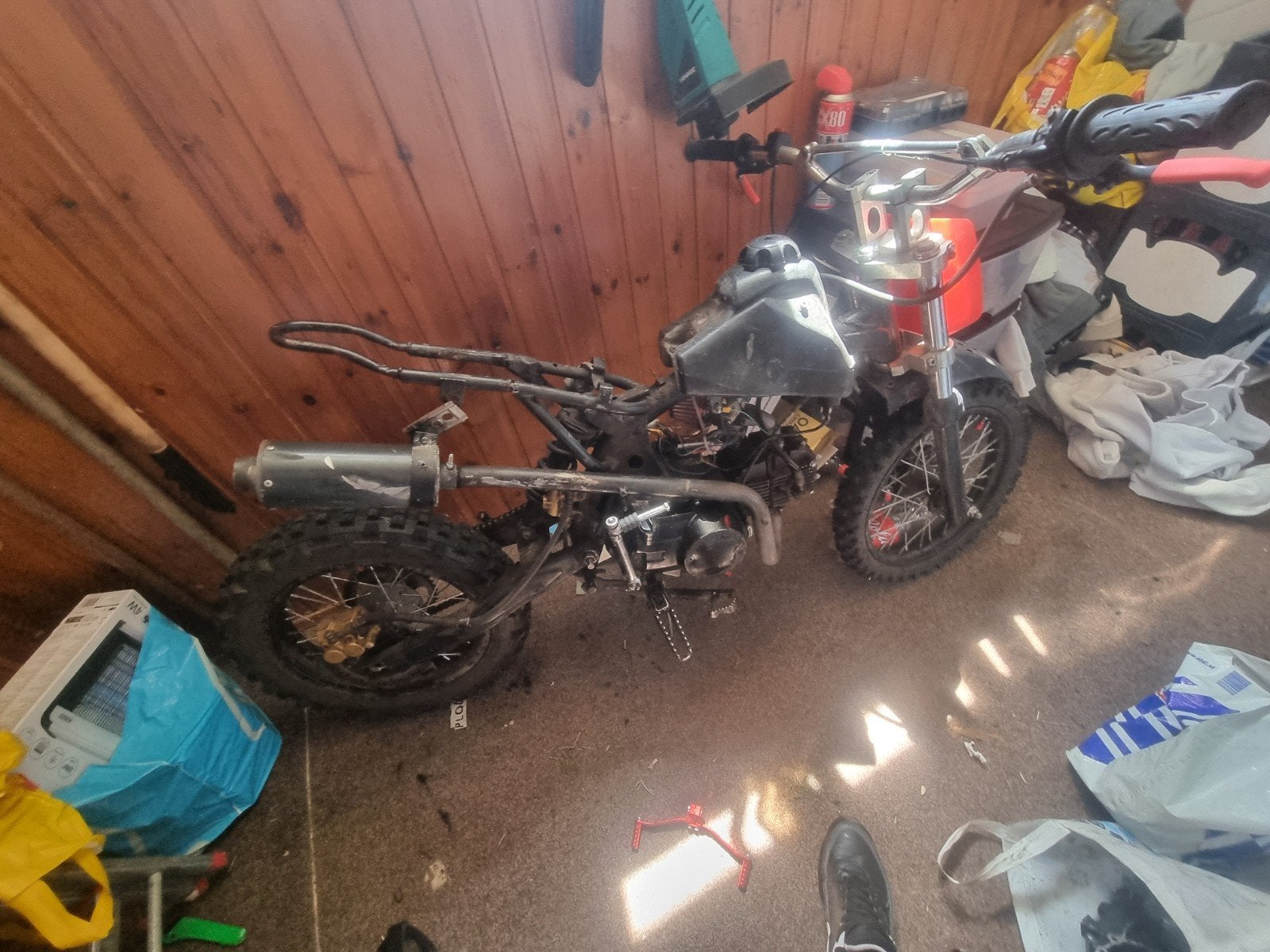 125cc pitbike project 4t, Fietsen en Brommers, Brommers | Crossbrommers, Ophalen, Gebruikt, Overige merken