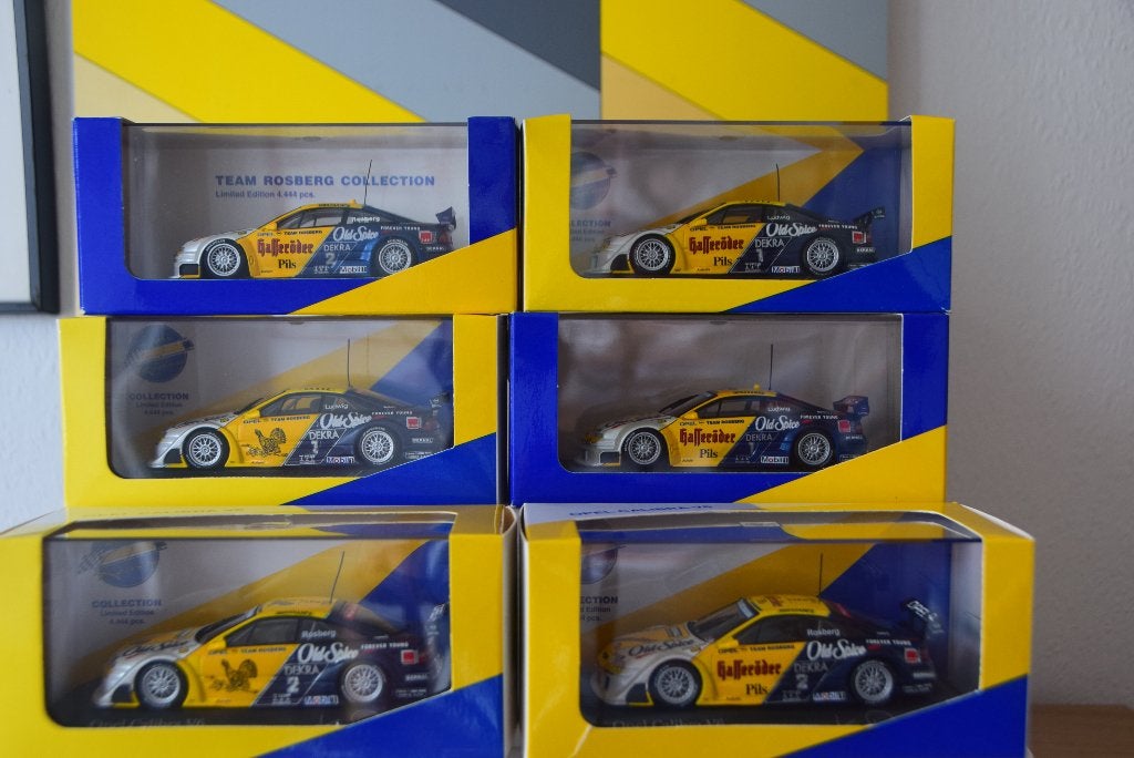 opel calibra  dtm  1995  blauw / geel doosje, Ophalen of Verzenden, Nieuw, Auto, MiniChamps