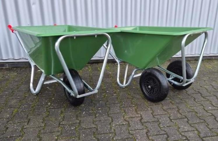 Nieuwe kruiwagens 160l 1 of 2 wielen, Ophalen, Tweewielig, ., Nieuw
