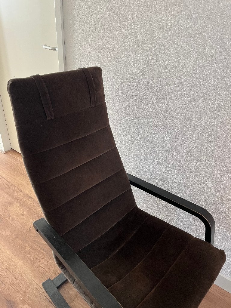 IKEA Poang Armchair black / brown, Ophalen, Gebruikt, Zwart, Stof
