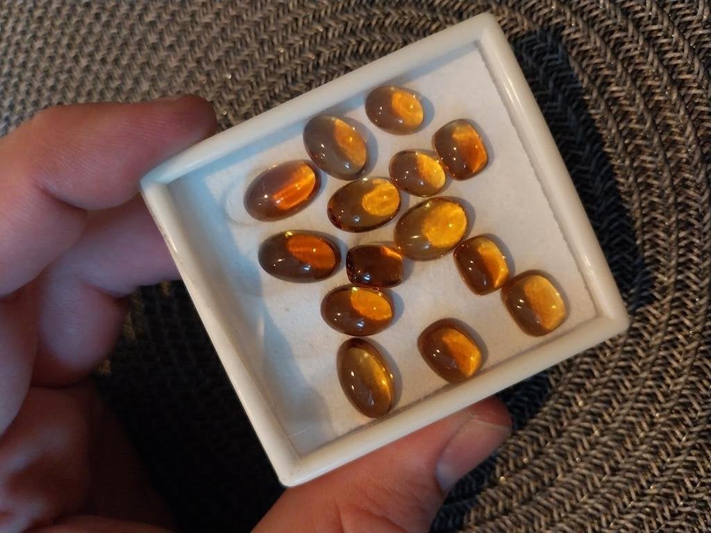 AAA kwaliteit geslepen citrien cabochons, Ophalen of Verzenden