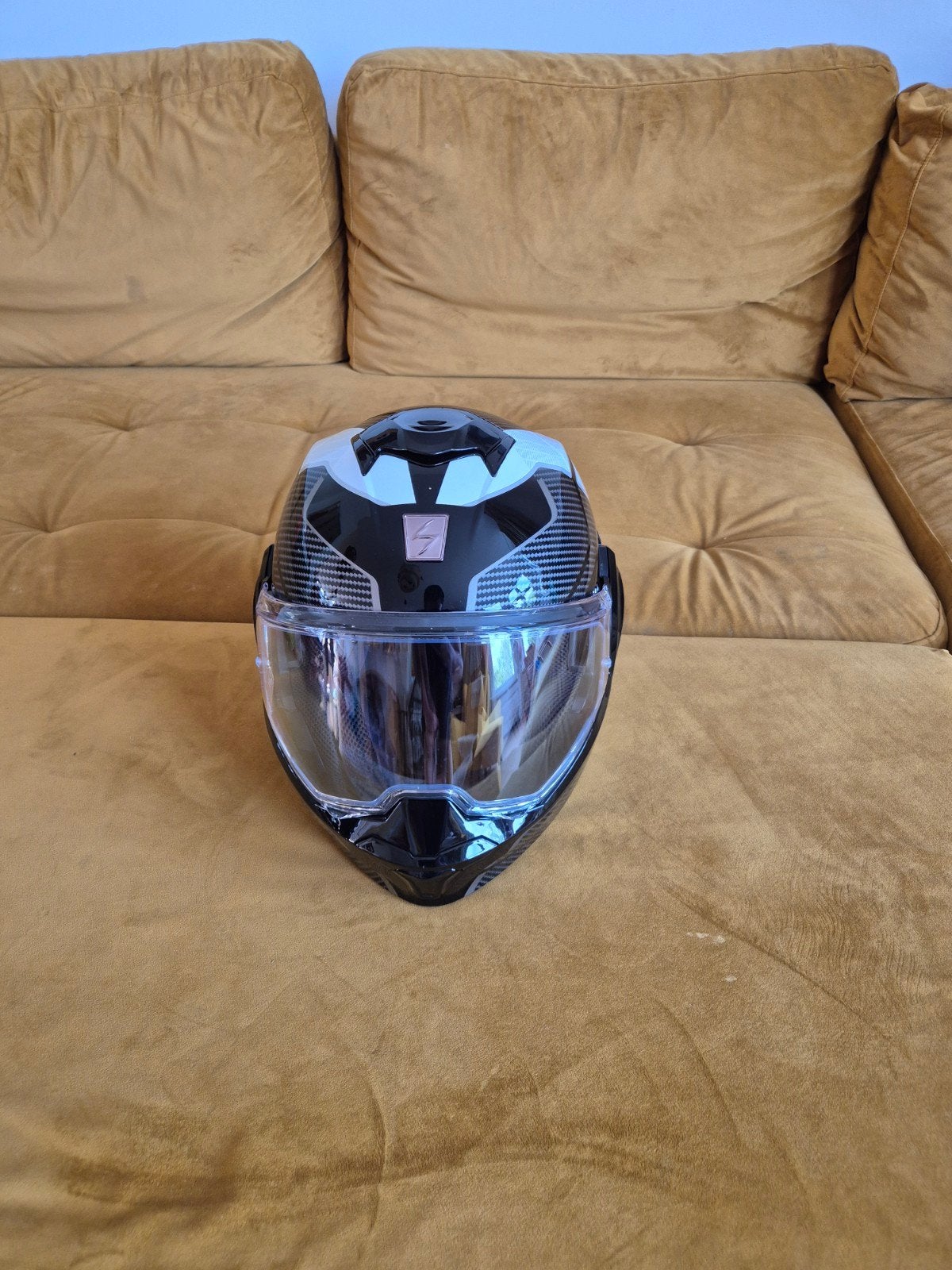 scorpion exo tech carbon helm, Motoren, Kleding | Motorhelmen, XS, Systeemhelm, Kinderen, Tweedehands