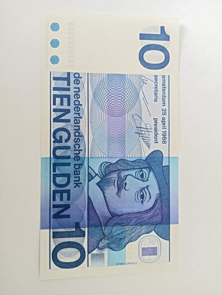 UNC Biljet 10 Gulden 1968 Frans Hals, Postzegels en Munten, Ophalen of Verzenden, 10 gulden, Los biljet